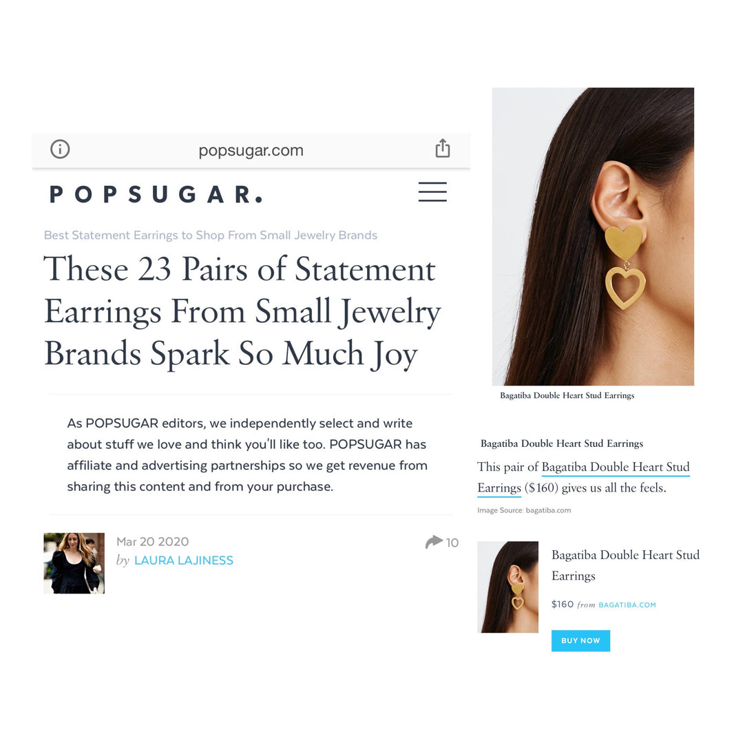 DOUBLE HEART EARRINGS ON POPSUGAR