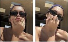 KAIA GERBER IN THE SIMPLE GOLD HOOPS