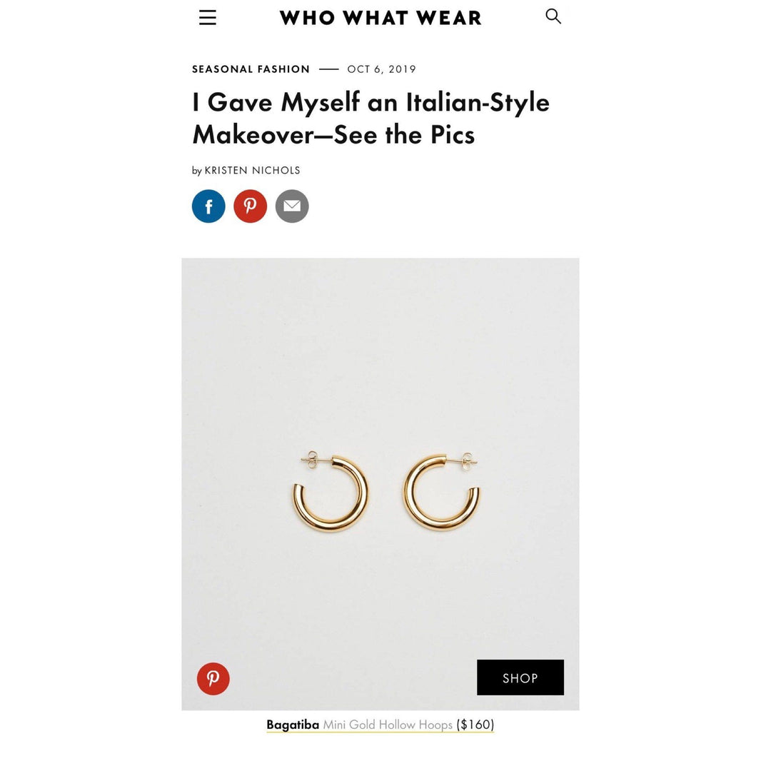 MINI HOLLOW HOOPS ON WHO WHAT WEAR
