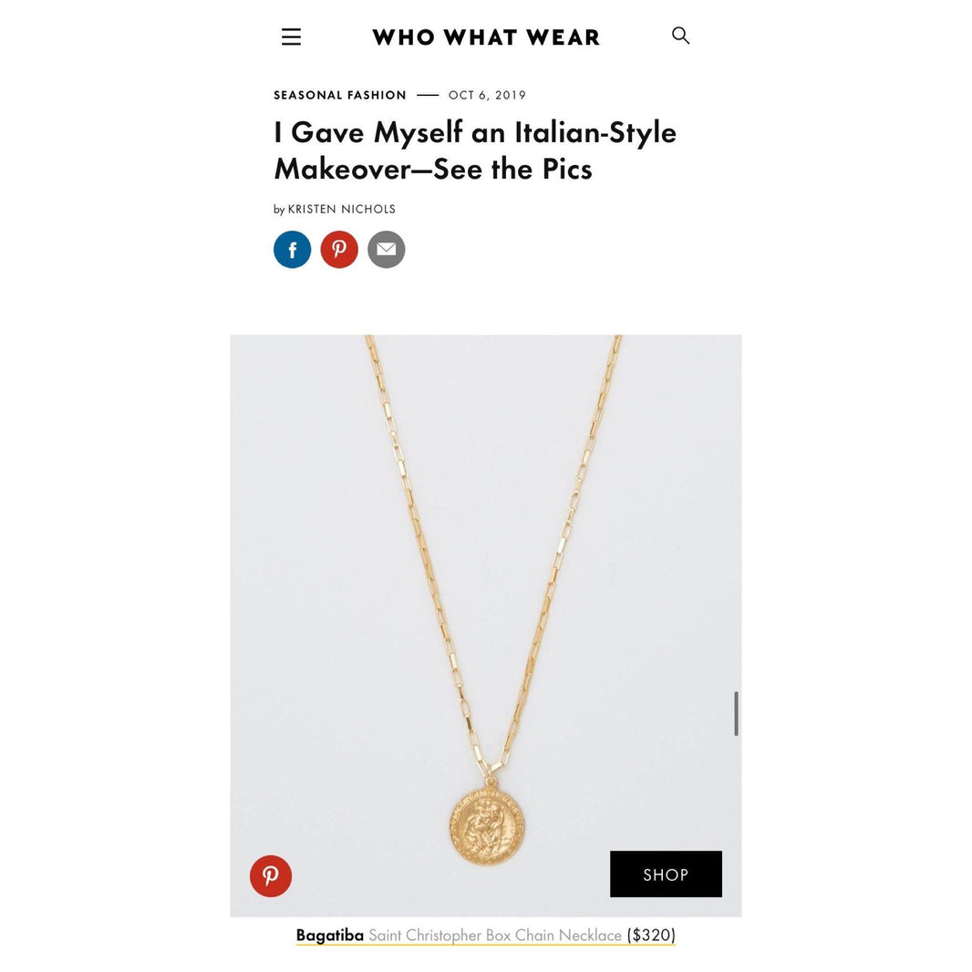 SAINT CHRISTOPHER BOX CHAIN NECKLACE ON WWW