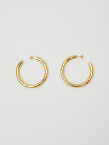Gold Hollow Hoops