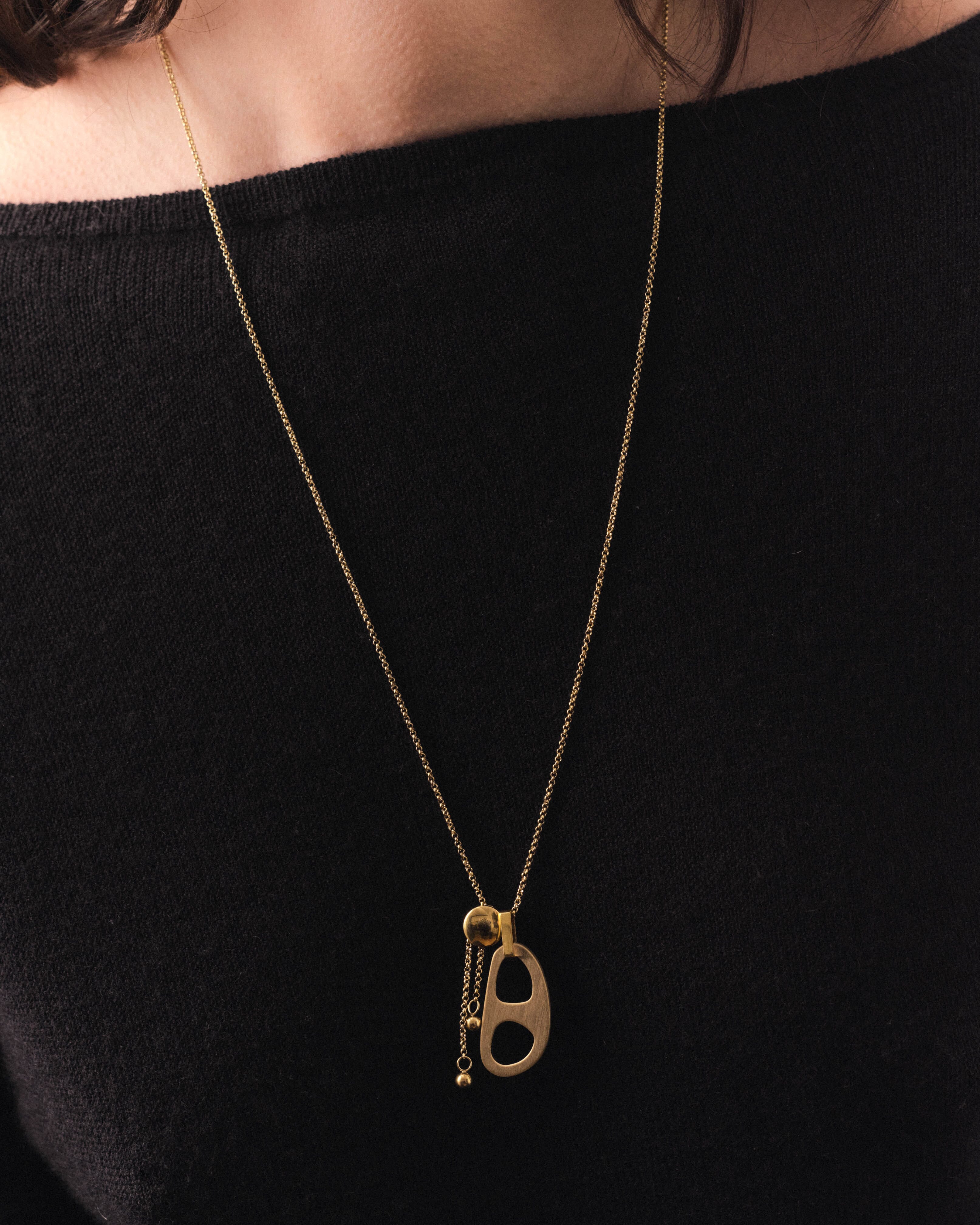 Adjustable Gold Tab Necklace Necklace bagatiba 