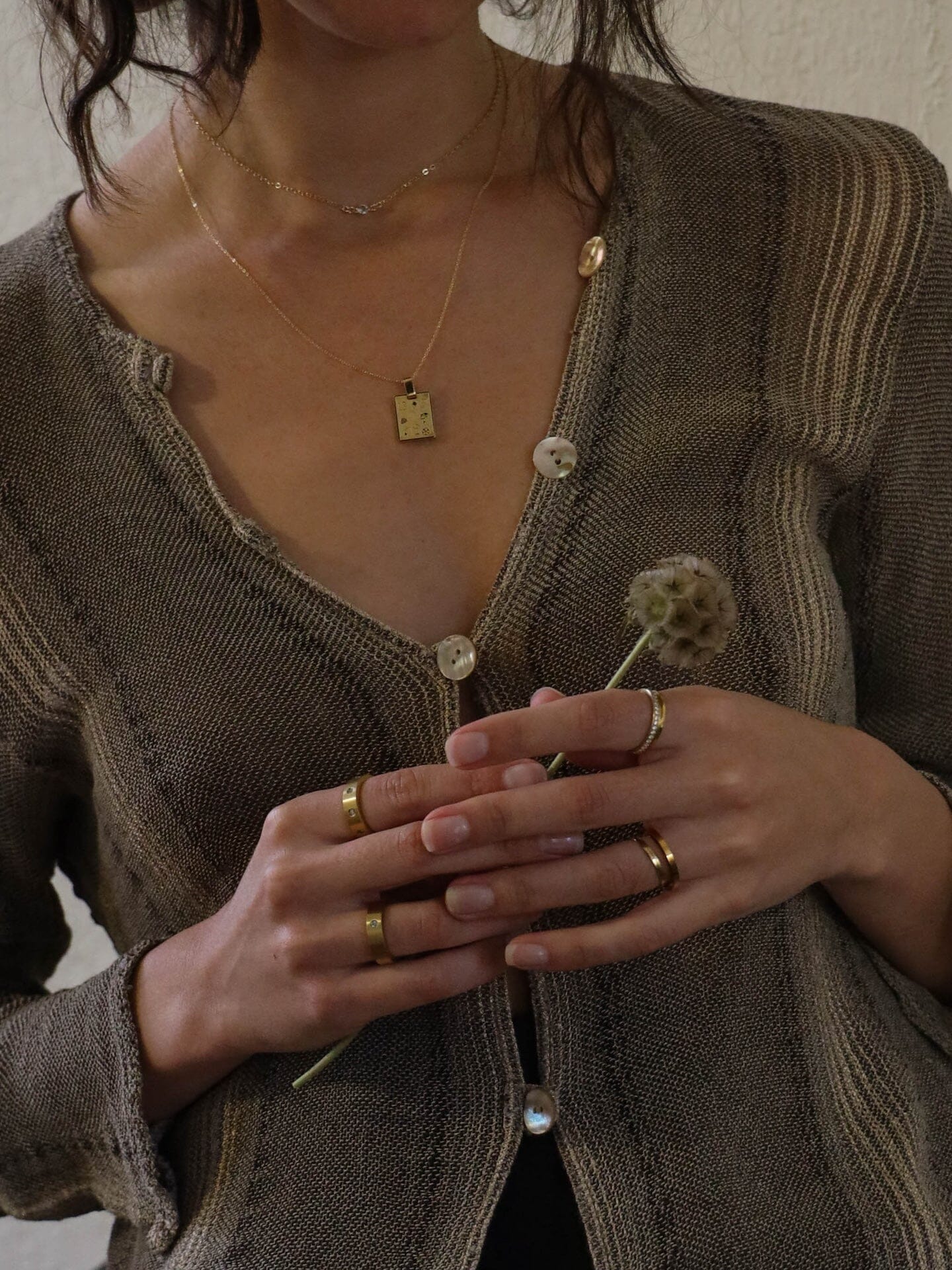 Brushed Gold Ring Ring Bagatiba 