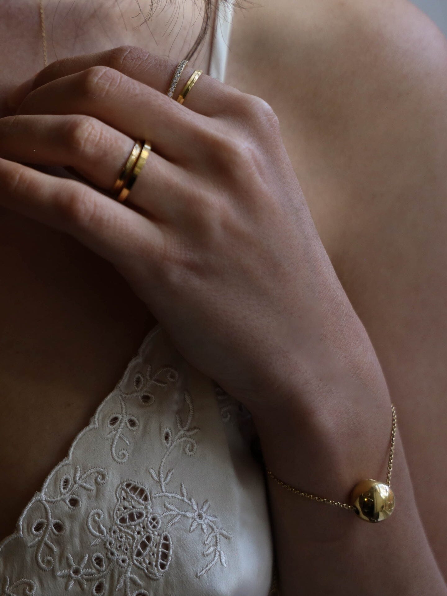 Brushed Gold Ring Ring Bagatiba 