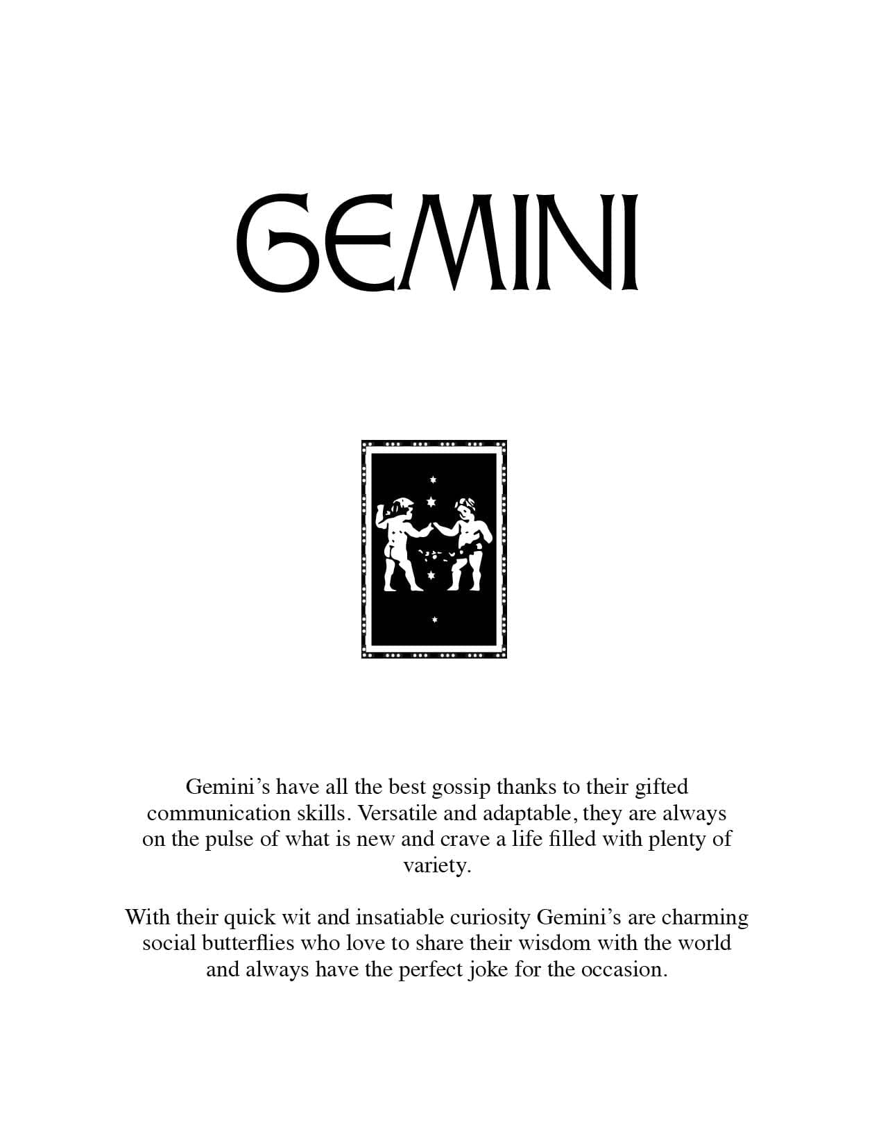 Gemini Charm charm Bagatiba 