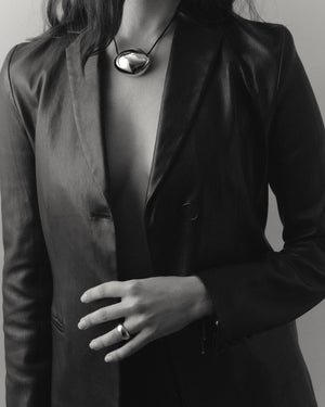 Gold Orb Cord Necklace - rollover