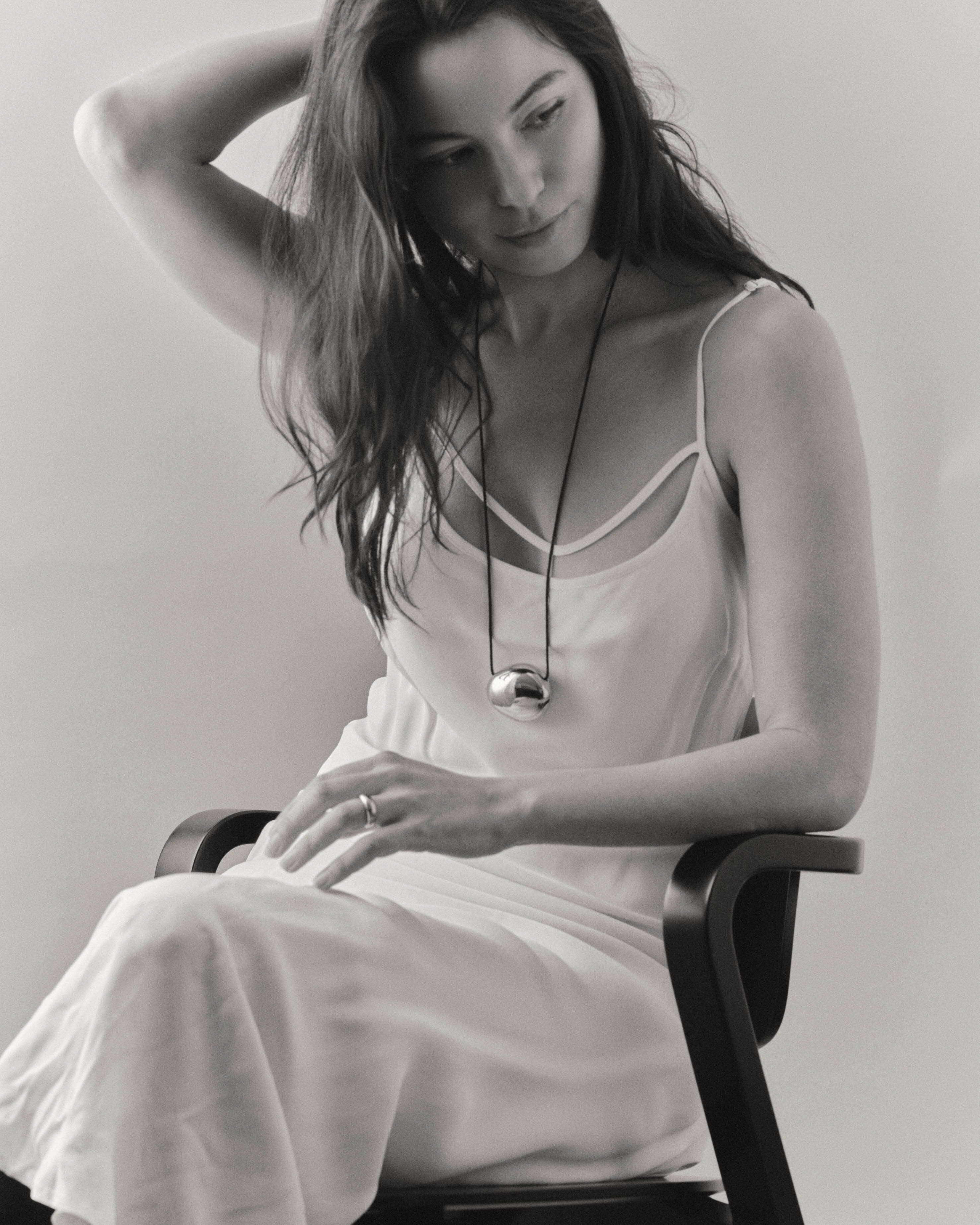 Gold Orb Cord Necklace Necklace bagatiba 