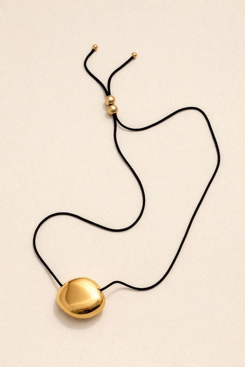 Gold Orb Cord Necklace Necklace bagatiba 