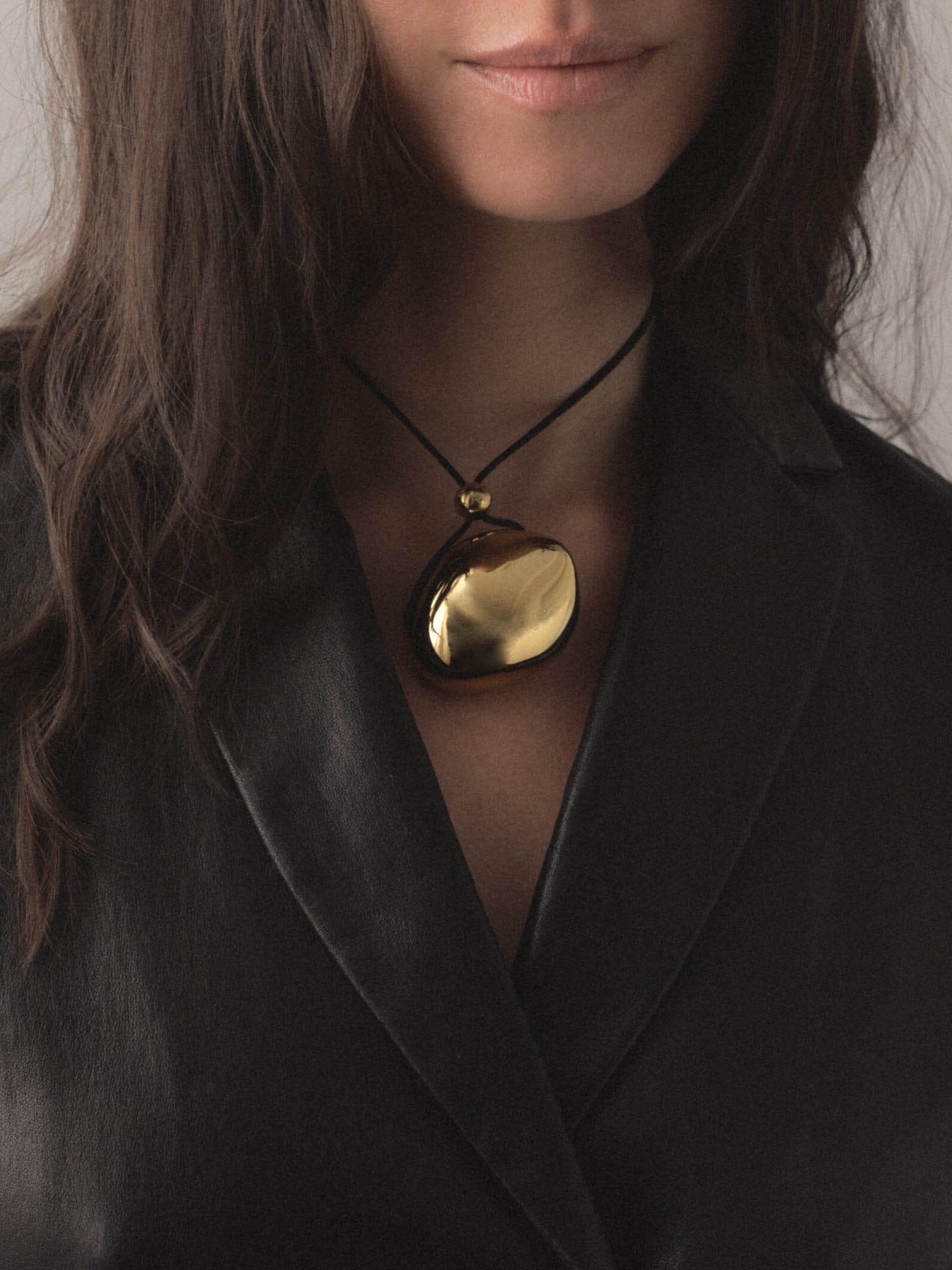 Gold Orb Cord Necklace Necklace bagatiba 