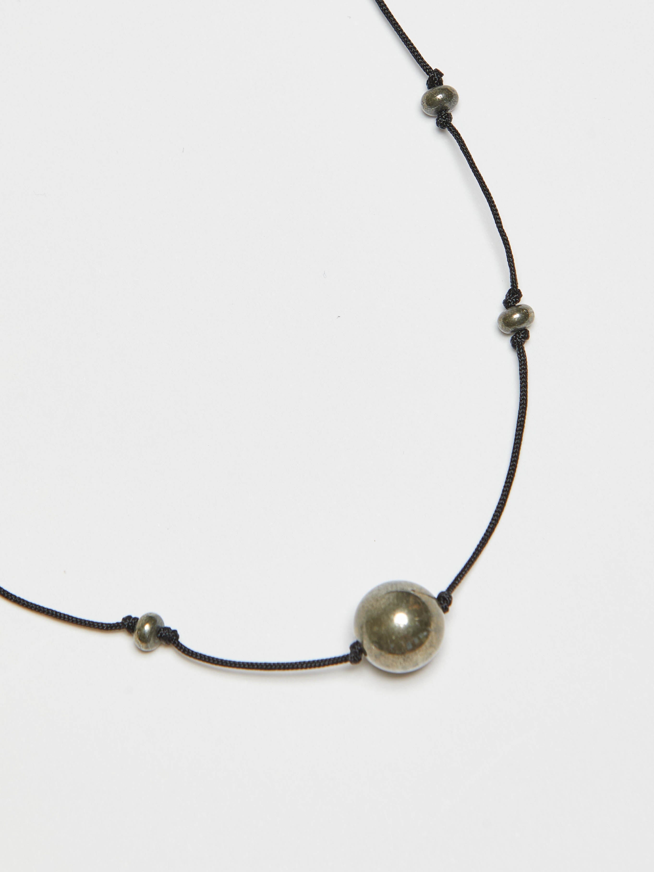Knotted Pyrite Necklace necklace Bagatiba 