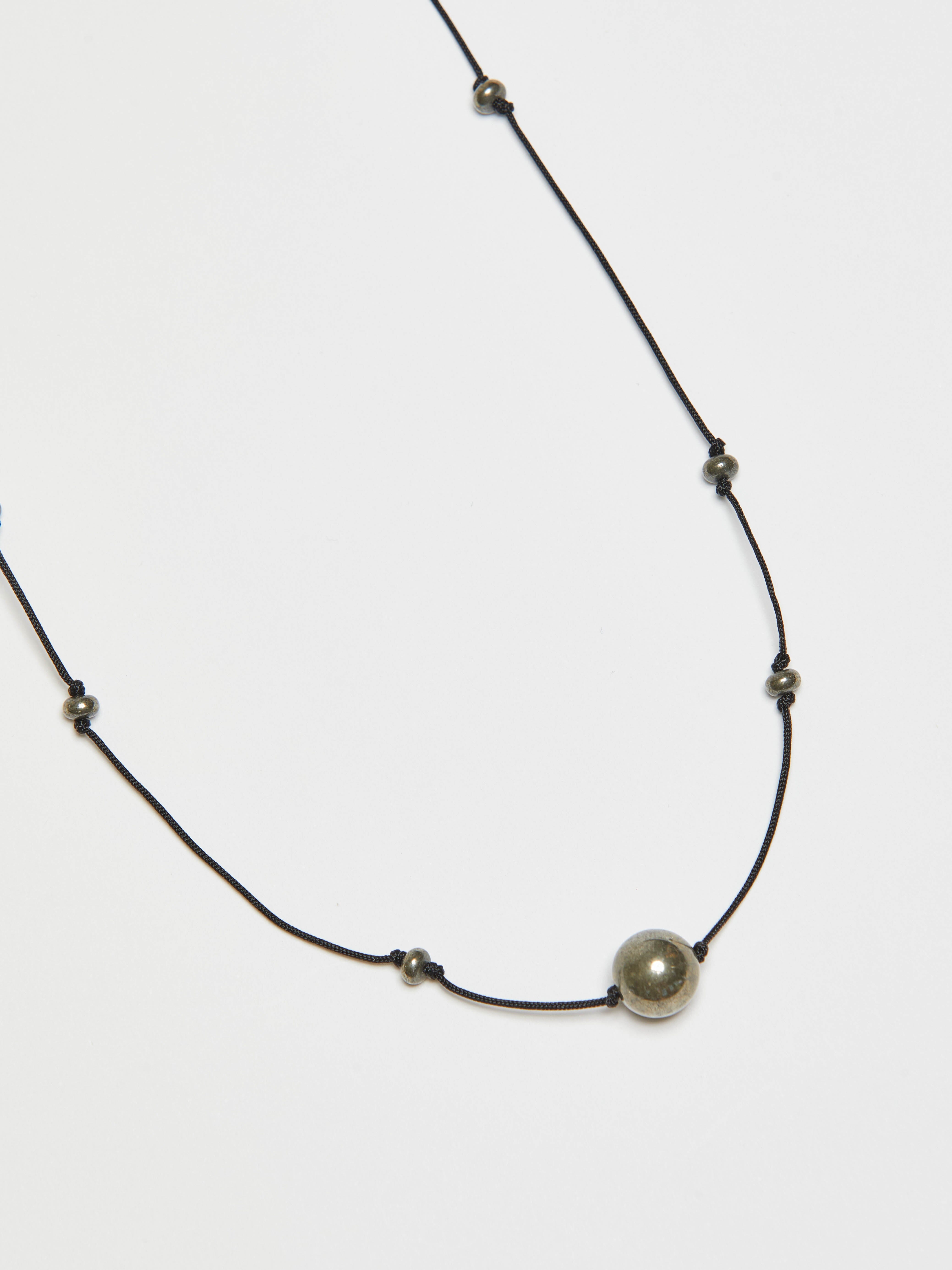 Knotted Pyrite Necklace necklace Bagatiba 
