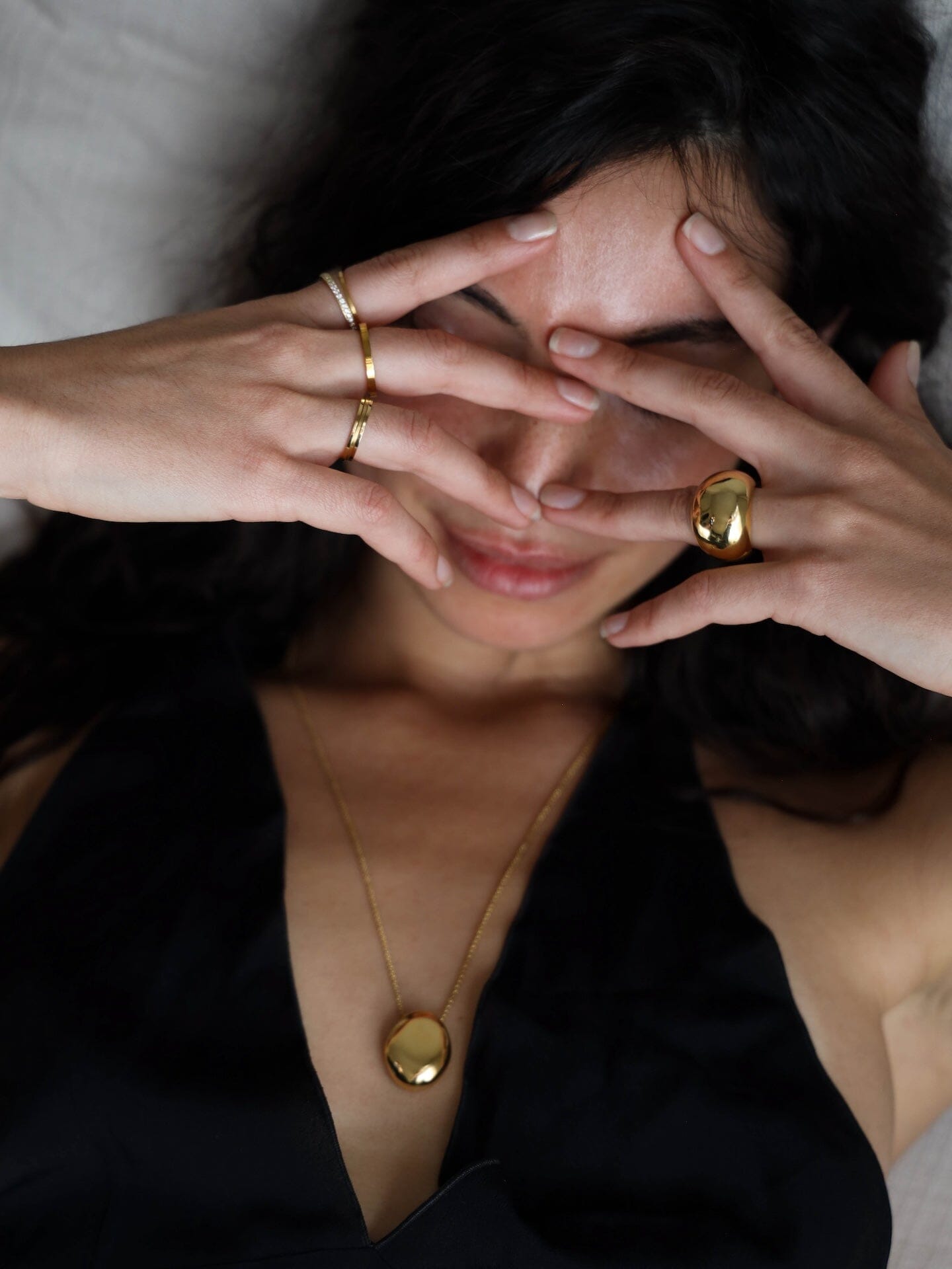 Large Gold Orb Ring Ring bagatiba 