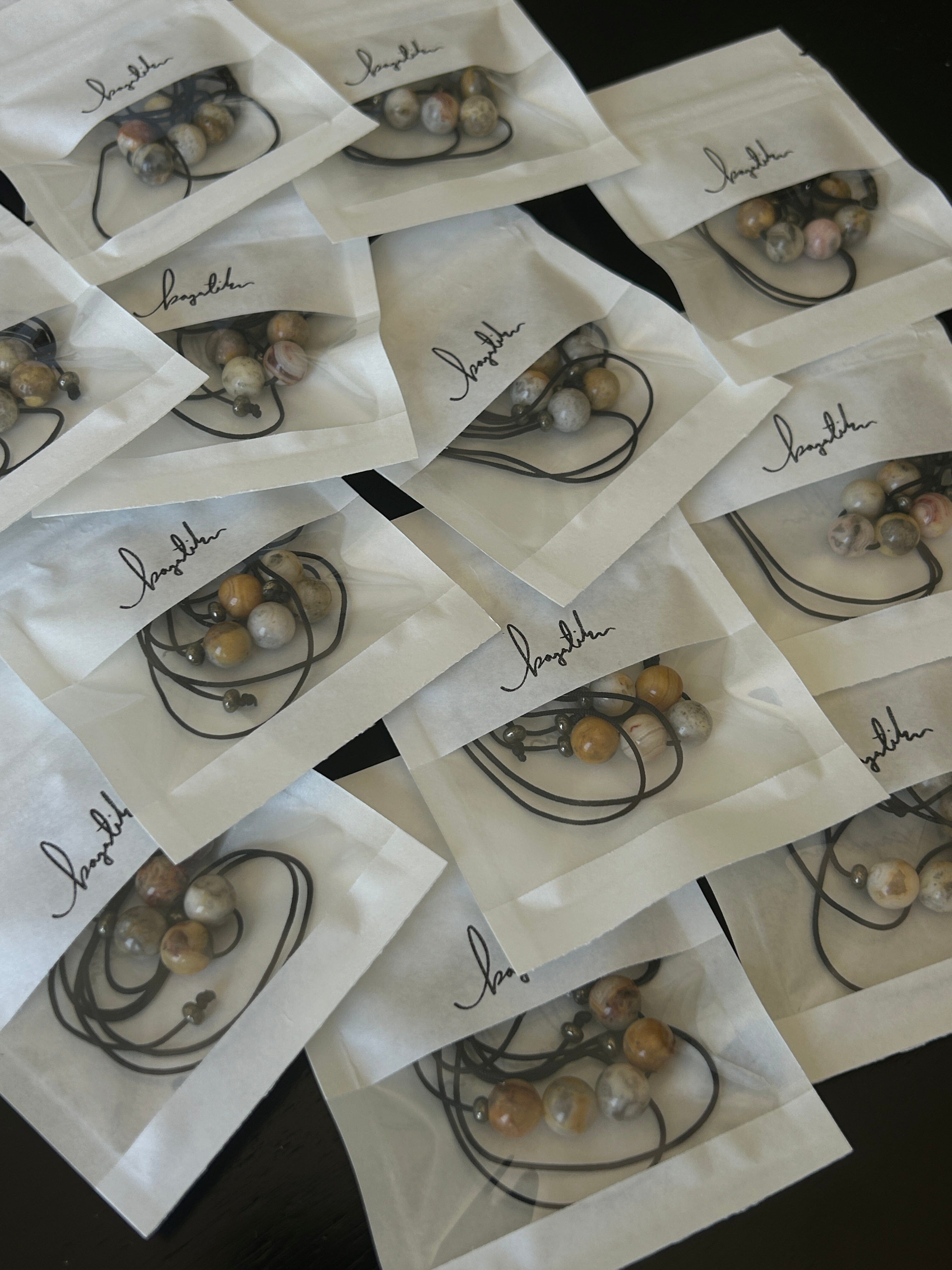 Mini Agate Beaded Necklace necklace Bagatiba 