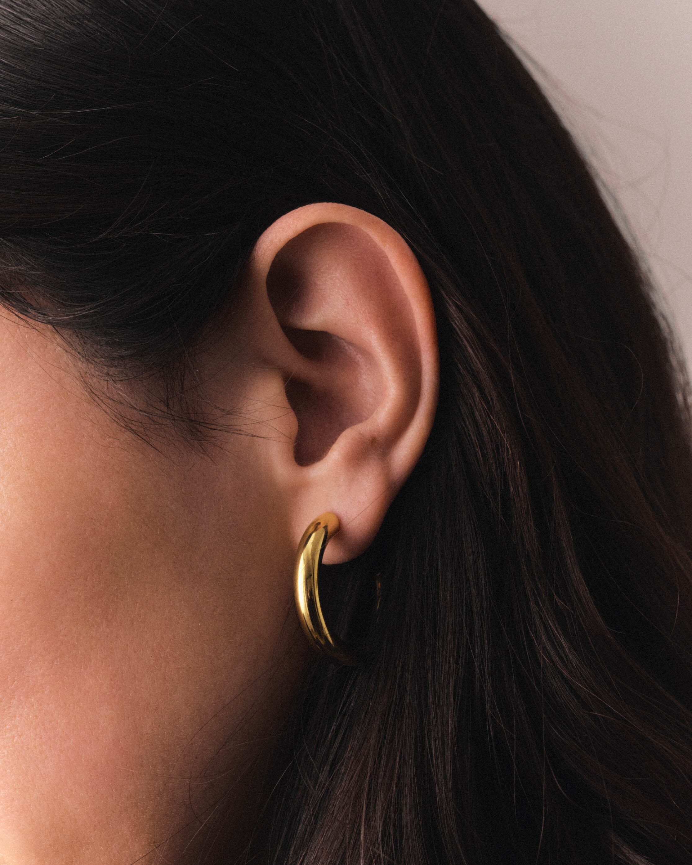 Mini Gold Hollow Hoops Earrings Bagatiba 