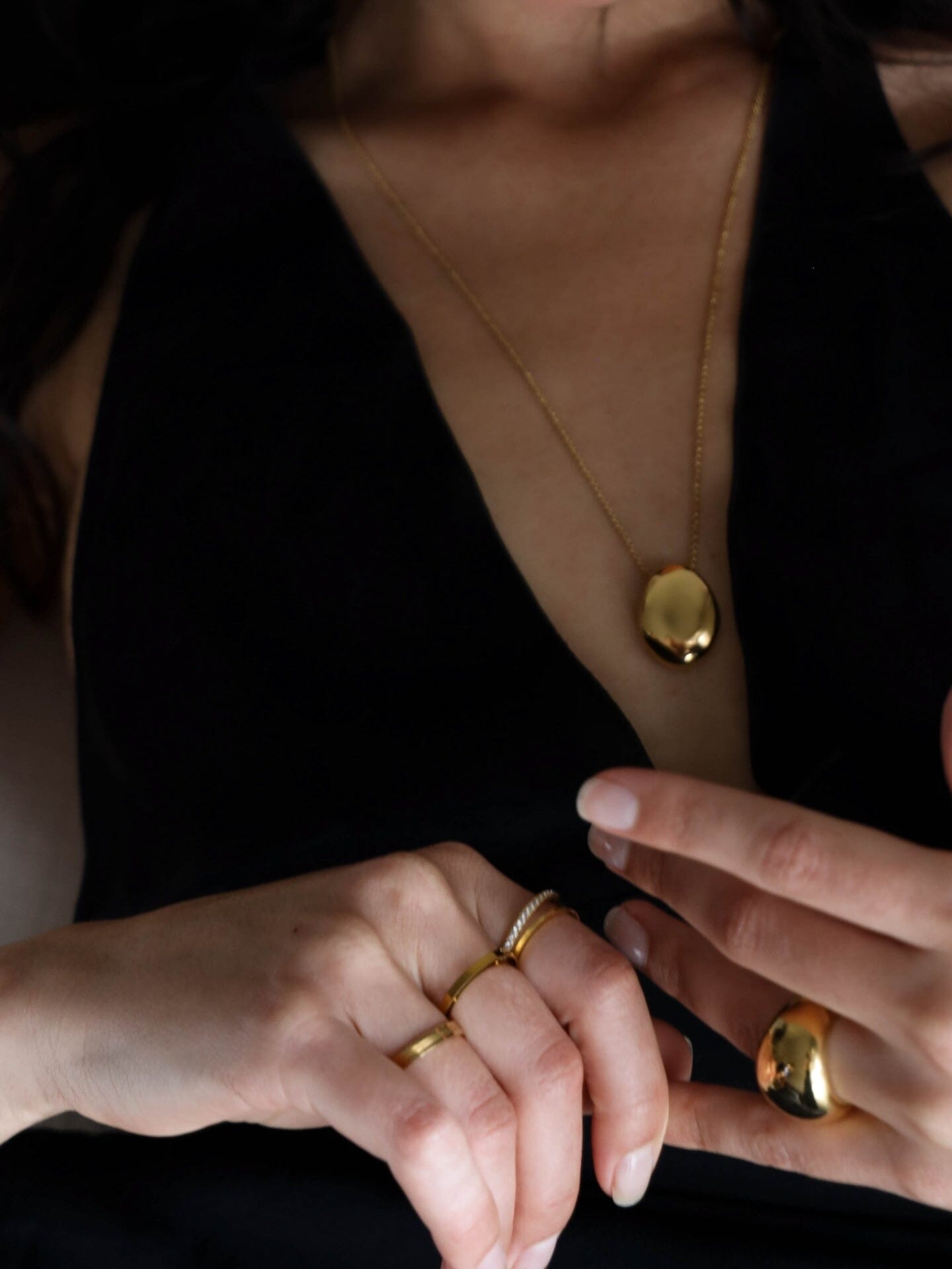 Polished Gold Ring Ring Bagatiba 