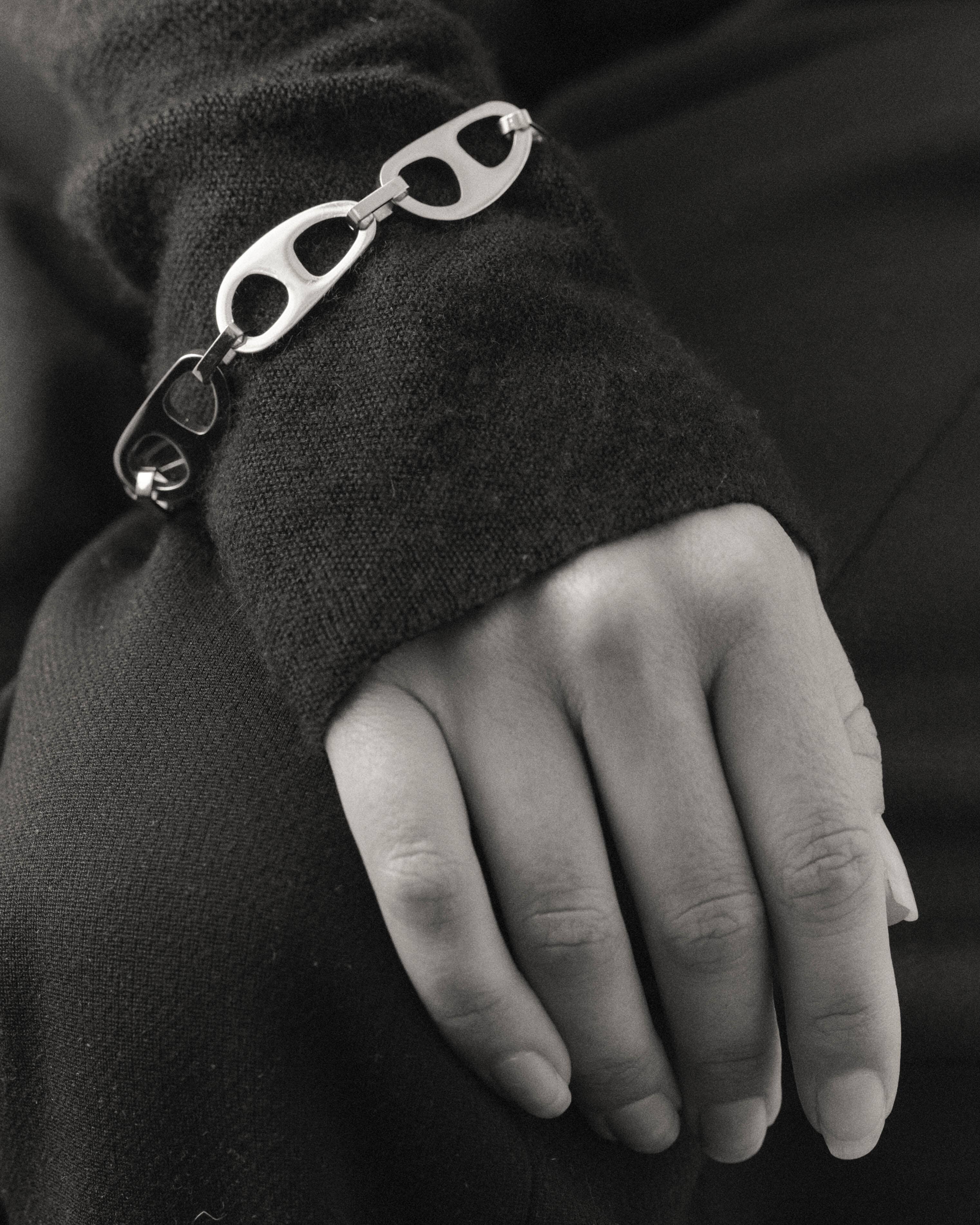 Silver Brushed Tab Bracelet Bracelet bagatiba 