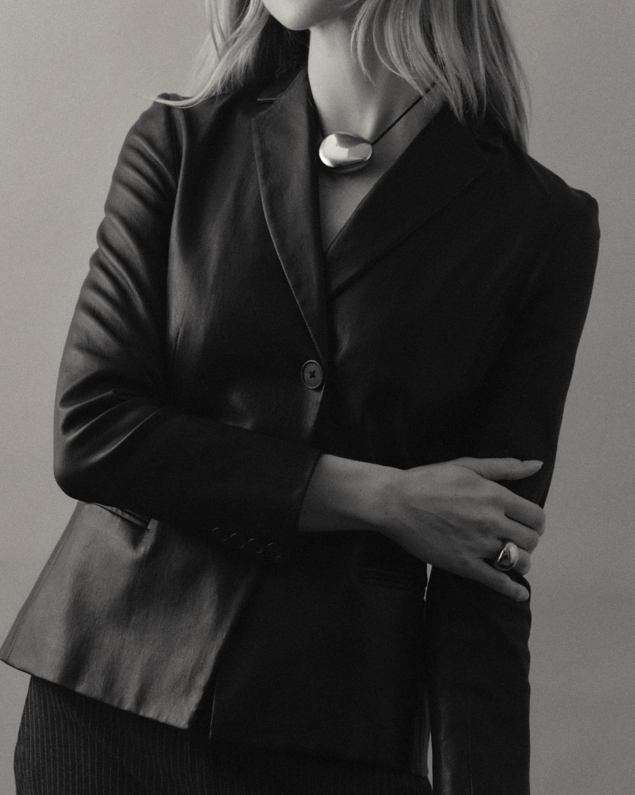 Silver Orb Cord Necklace Necklace bagatiba 