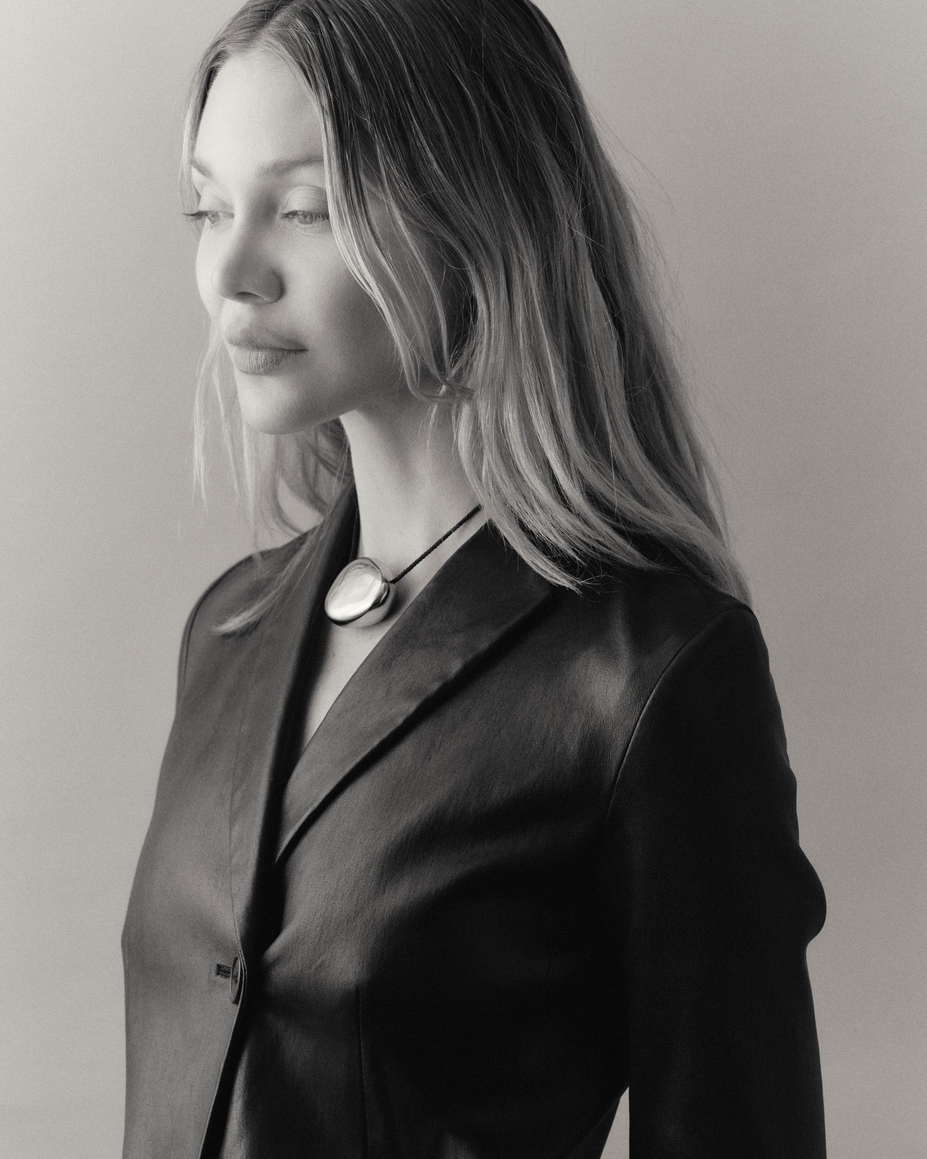 Silver Orb Cord Necklace Necklace bagatiba 