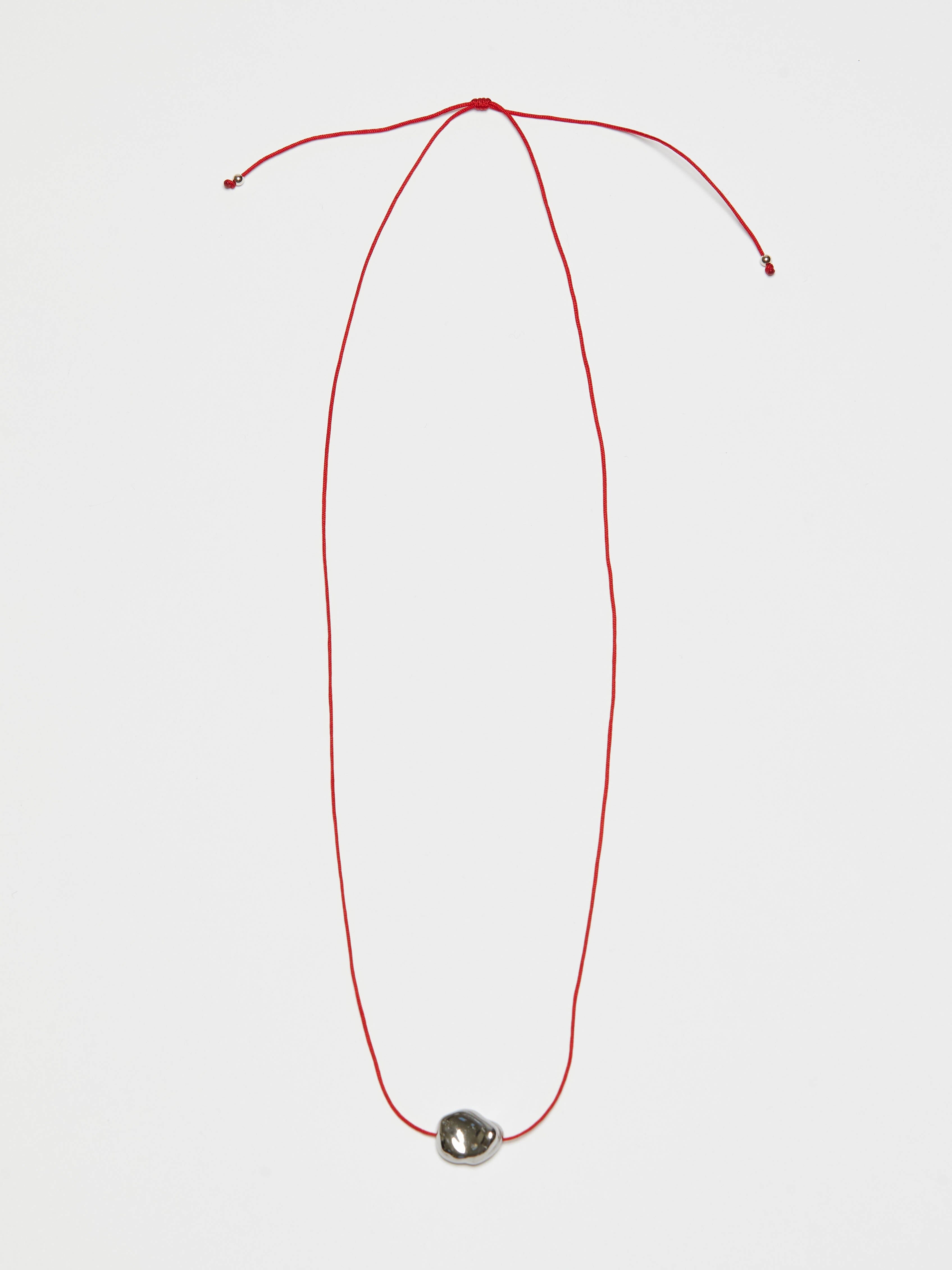 Single Silver Pearl Necklace necklace Bagatiba 