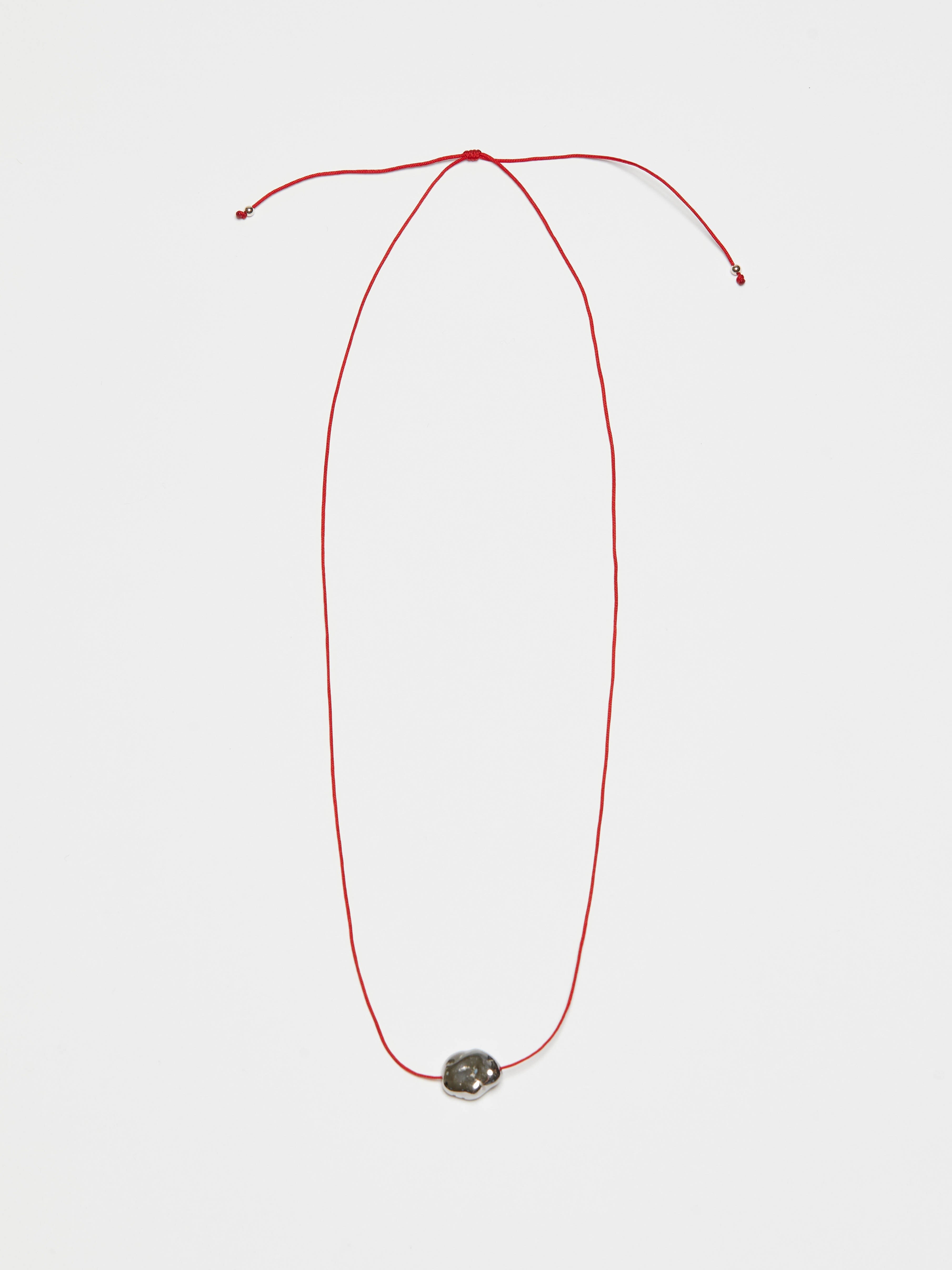 Single Silver Pearl Necklace necklace Bagatiba 