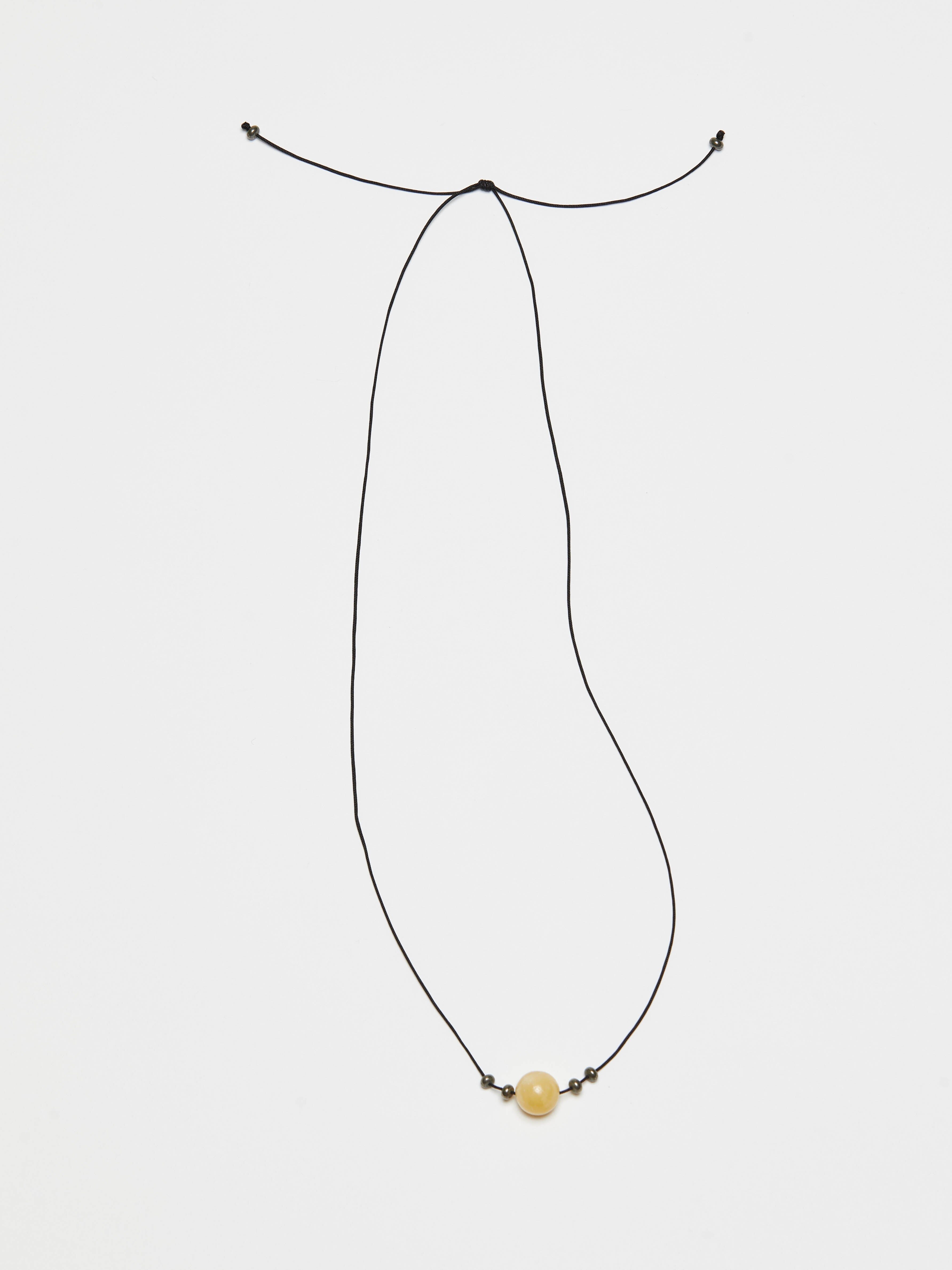 Yellow Jade Beaded Necklace necklace Bagatiba 