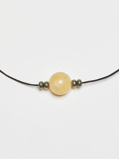 Yellow Jade Beaded Necklace