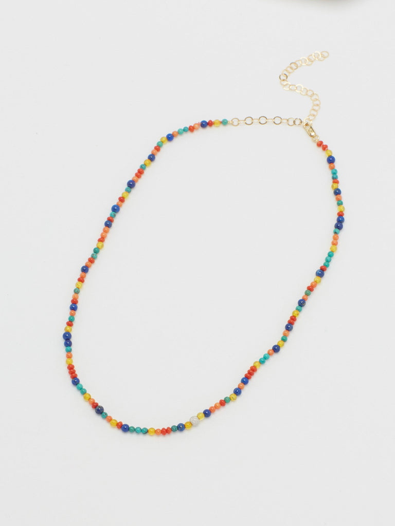 14K Diamond Multi-Bead Necklace – Bagatiba