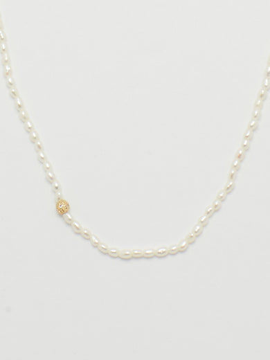 14K Diamond Pearl Necklace