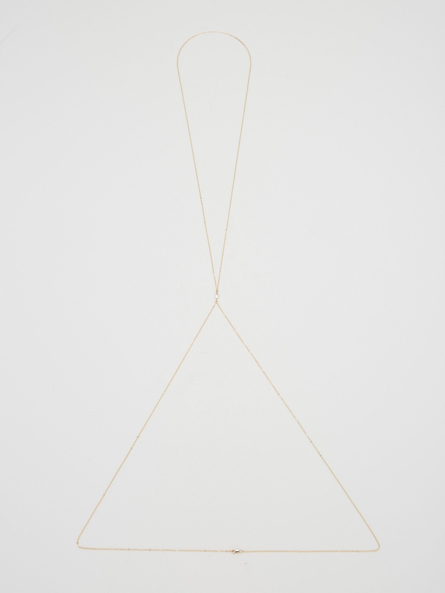 Full view flat lay of 14K Emma Body Chain Body Bagatiba 