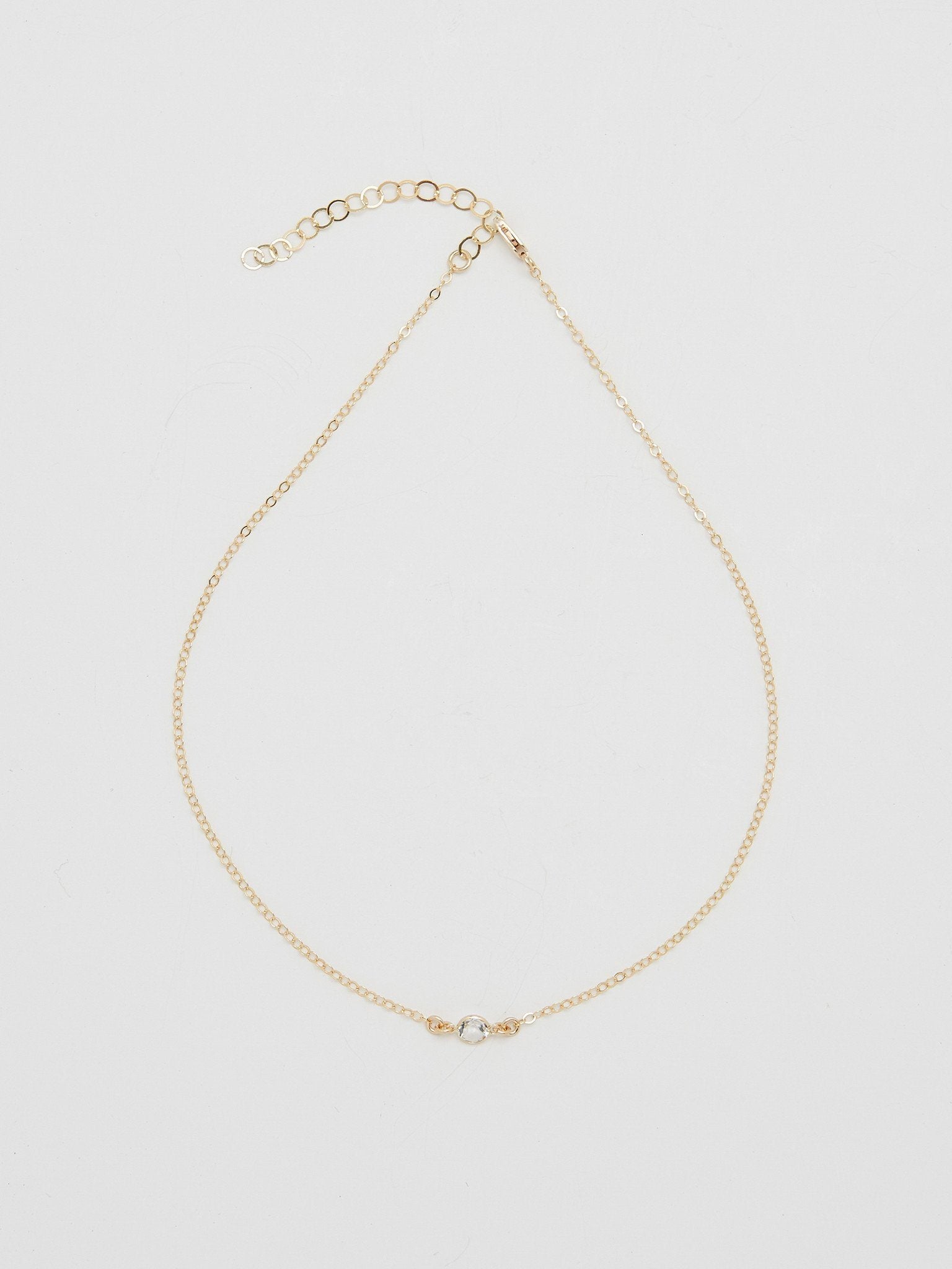 Full view flat lay of 14K Emma Choker Choker Bagatiba 