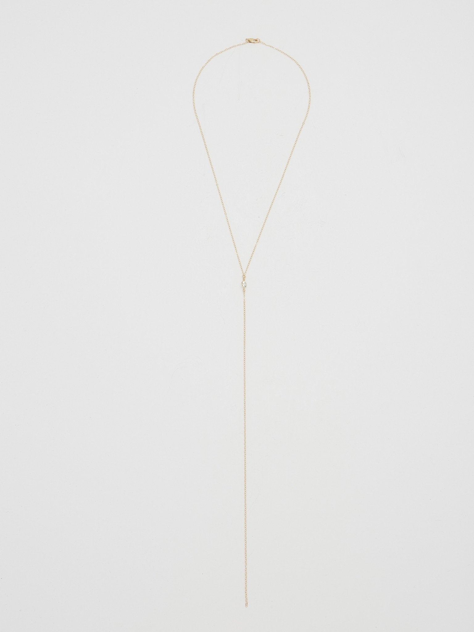 Full view flat lay of 14K Emma Drop Necklace Necklace Bagatiba 