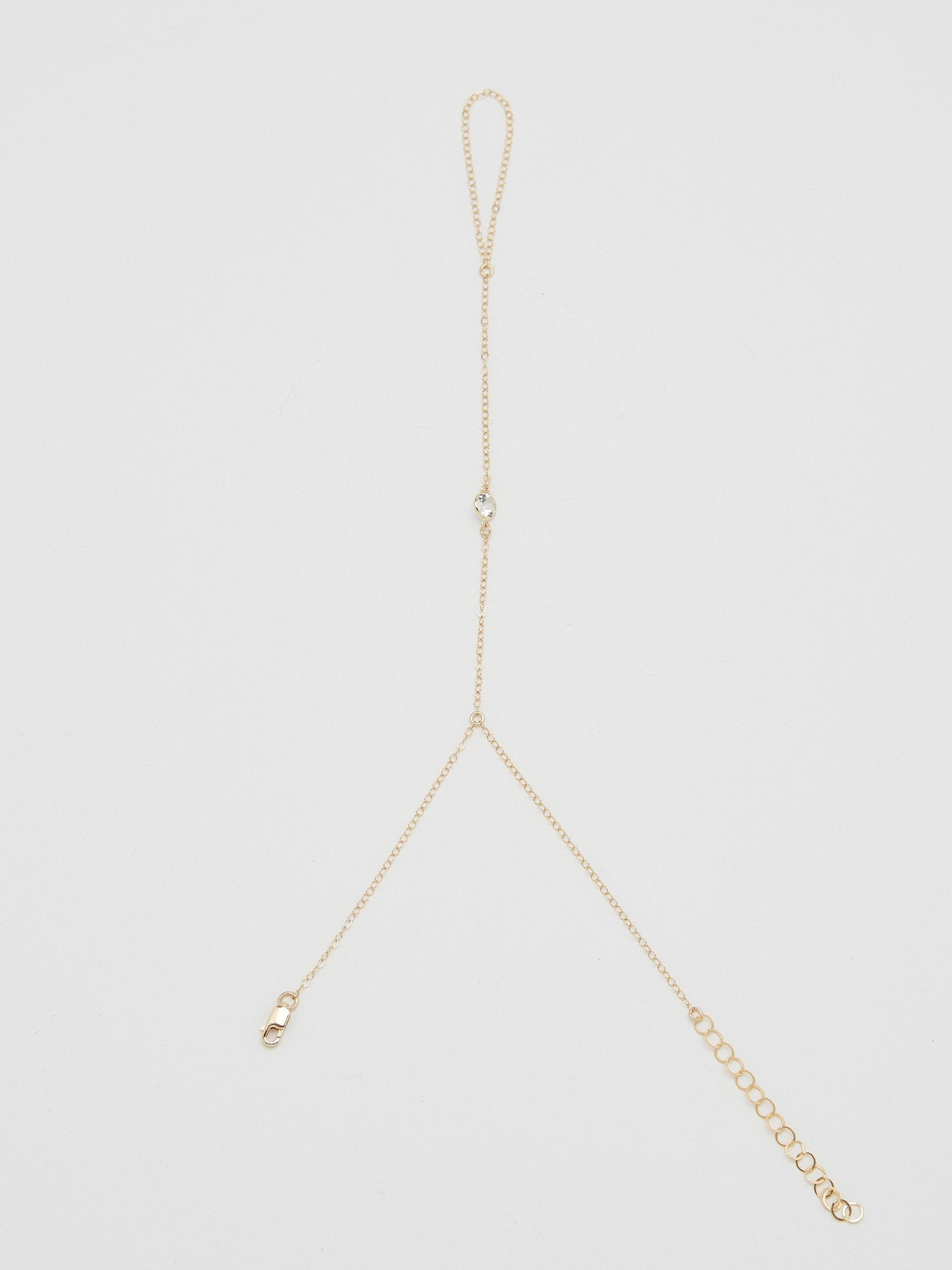 Full view flat lay of 14K Emma Finger Bracelet Bracelet Bagatiba 