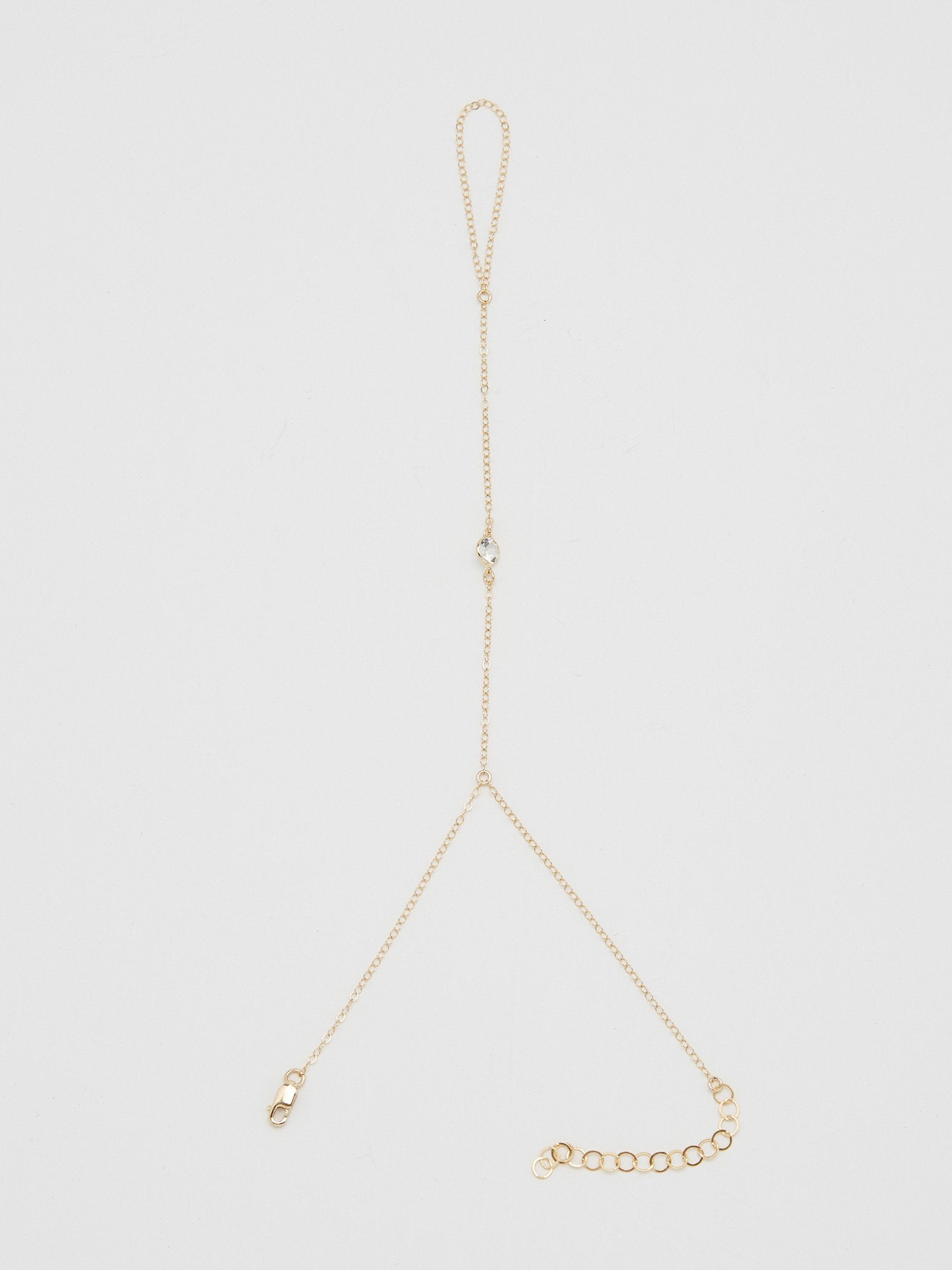 Full view flat lay of 14K Emma Finger Bracelet Bracelet Bagatiba 