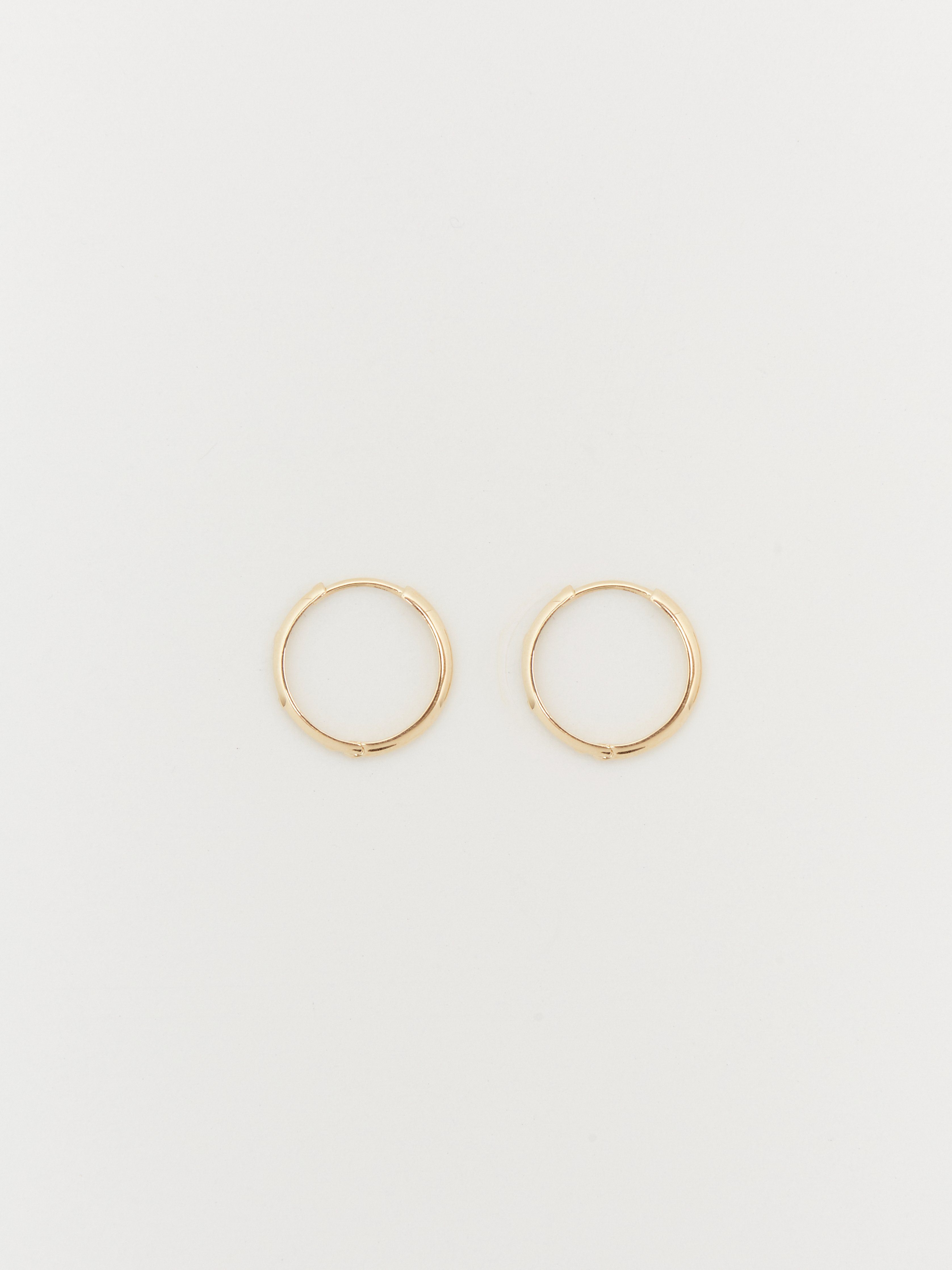 14K Large Huggie Hoops Earrings Bagatiba 