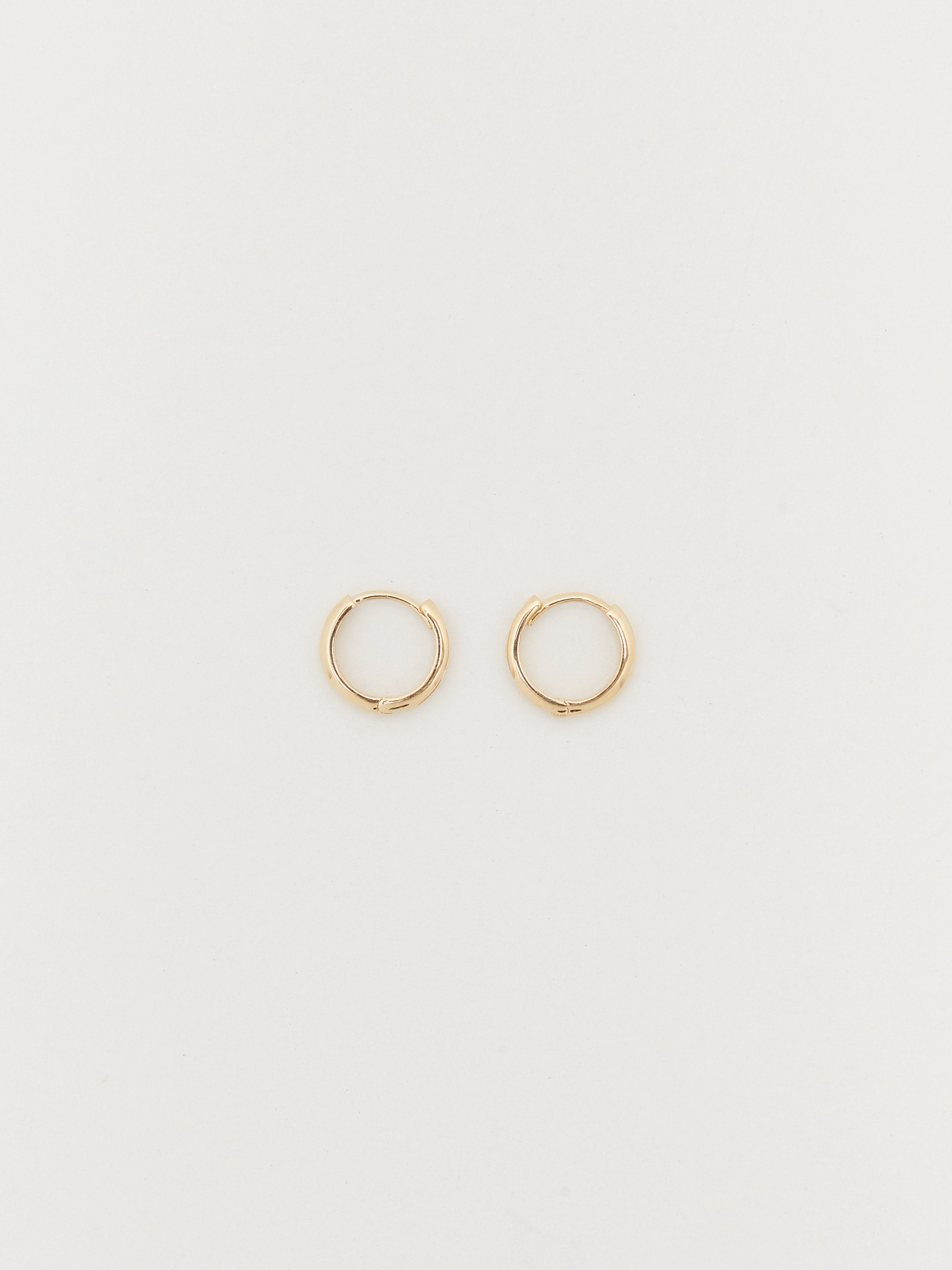 14K Small Huggie Hoops Earrings Bagatiba 