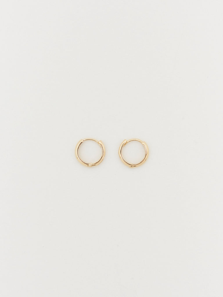 14K Small Huggie Hoops