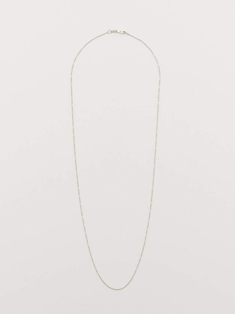 14K White Gold 18" Simple Necklace Necklace bagatiba 