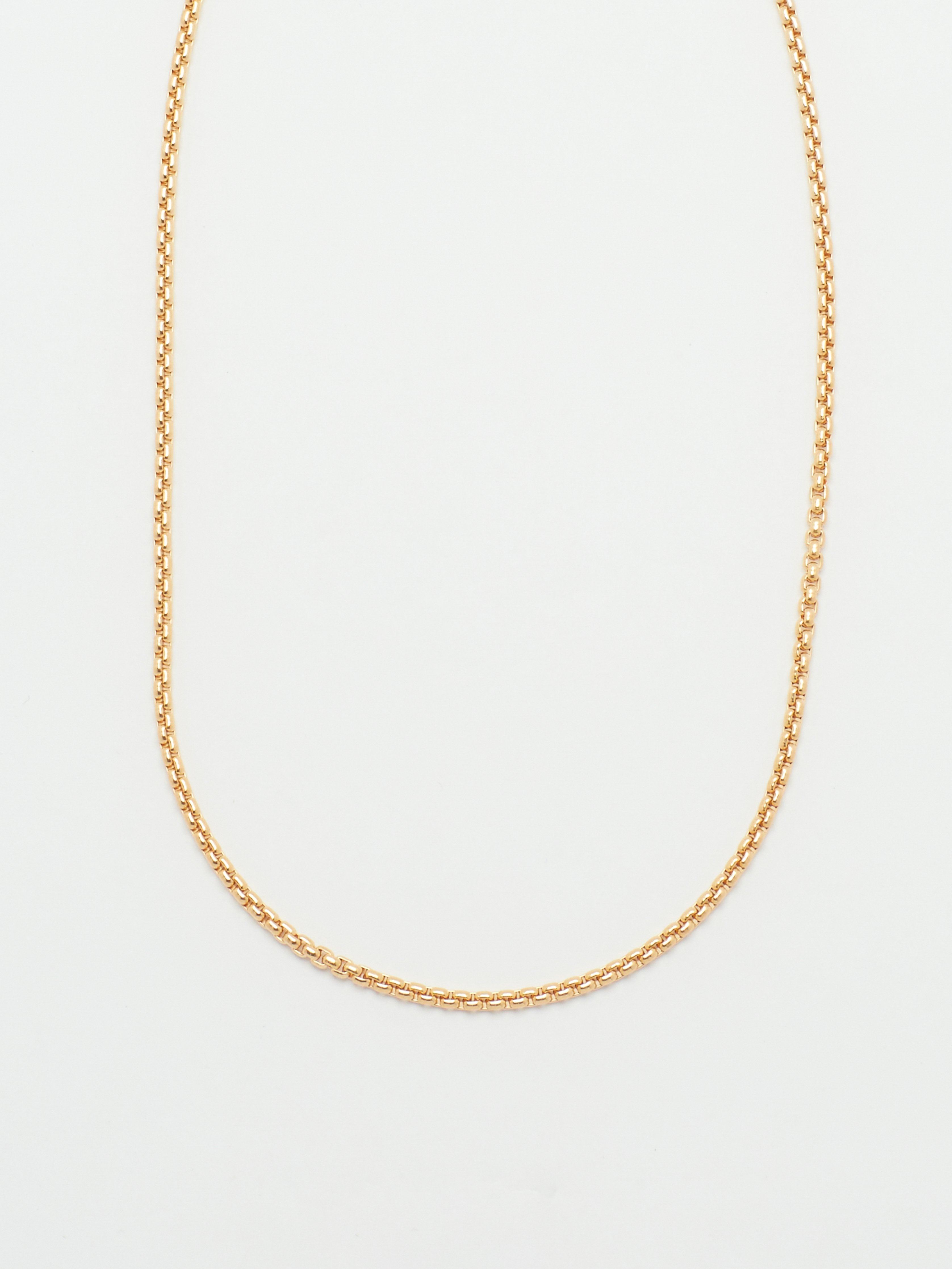 Cropped flat lay view of 16" Snake Chain Necklace bagatiba 