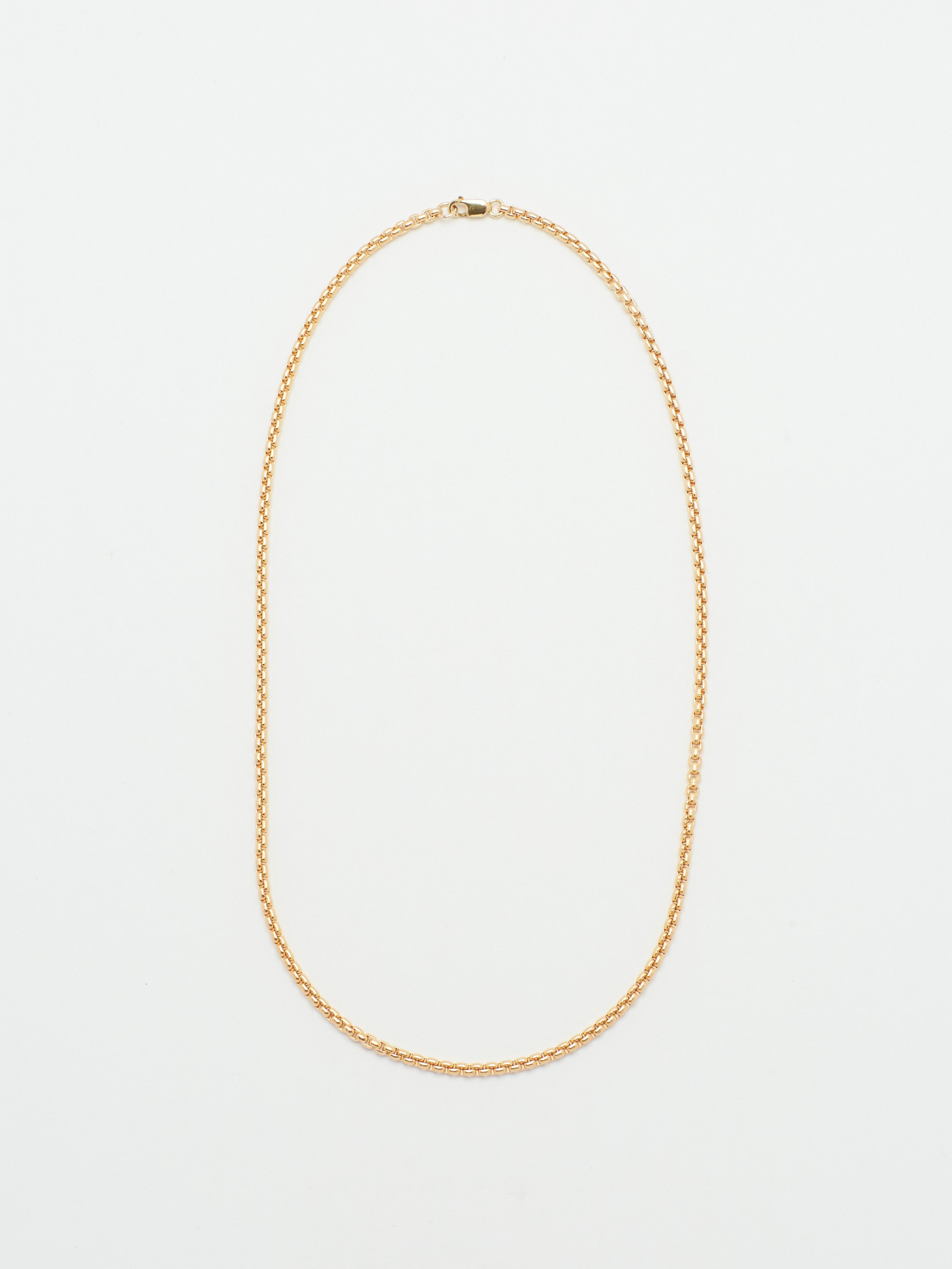 Full view flat lay of 16" Snake Chain Necklace bagatiba 