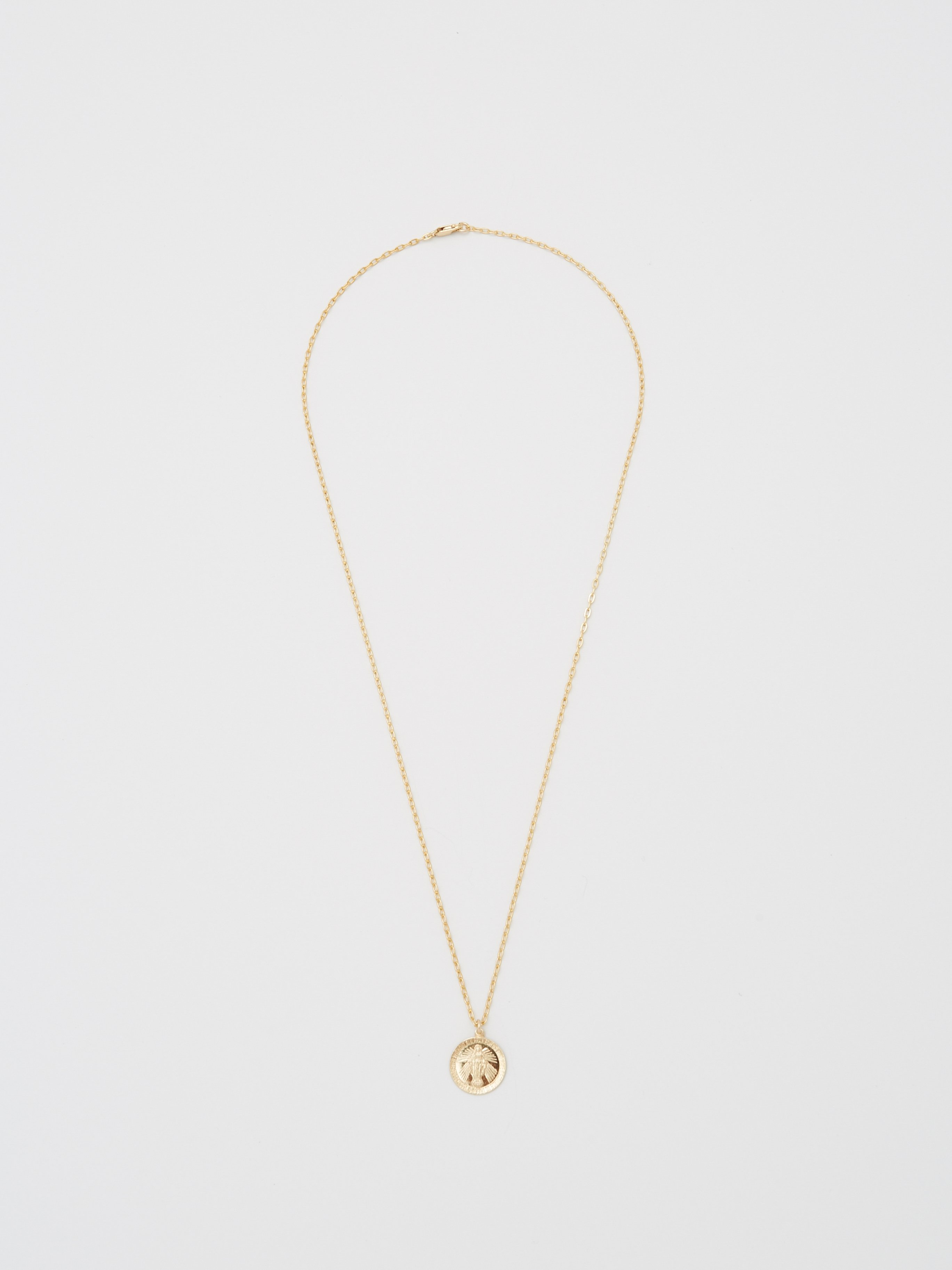 Full view flat lay front side 20" Pray For Mary Oval Necklace Necklace bagatiba 