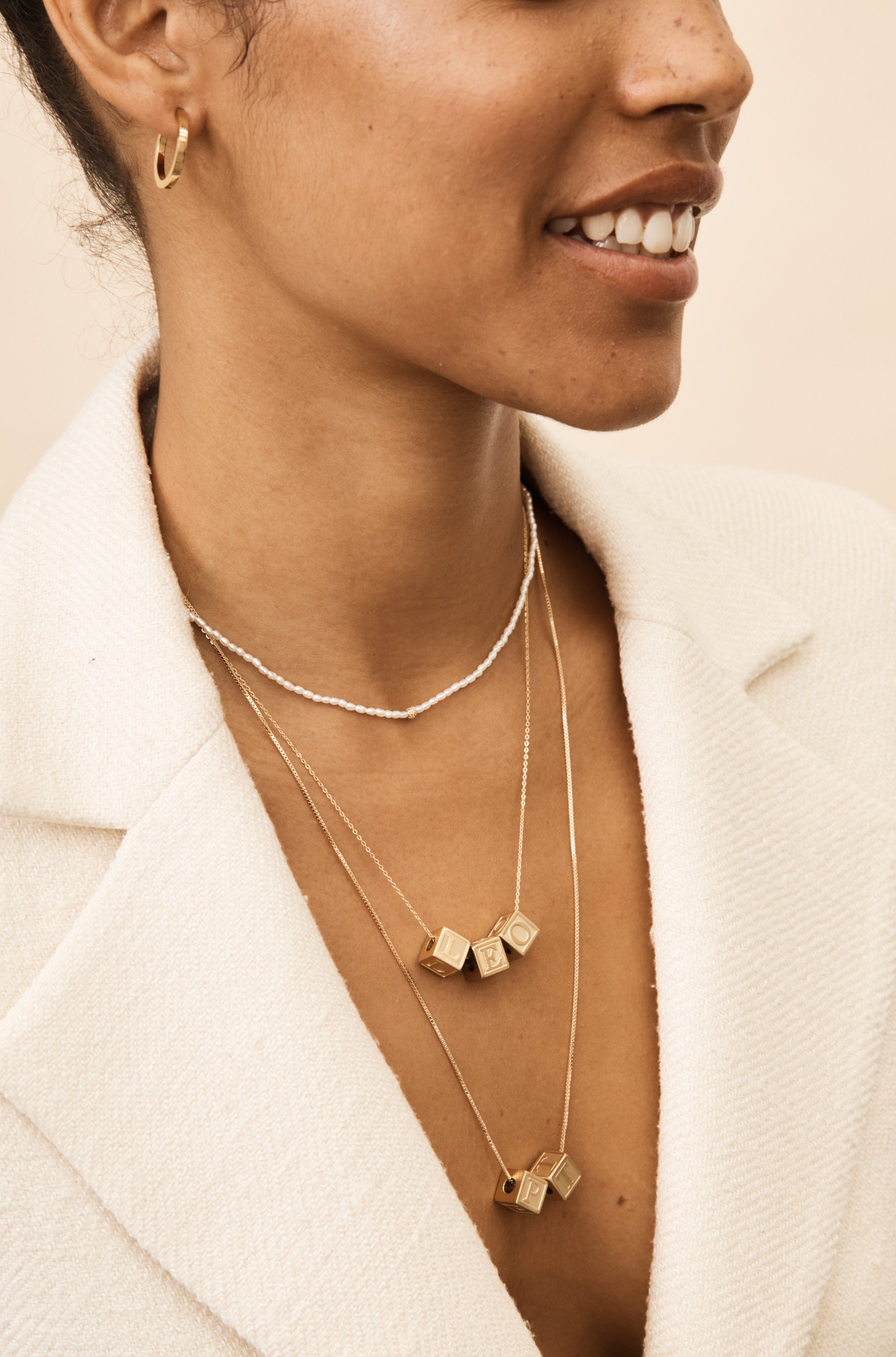 22" Vintage Square Chain Necklace bagatiba 