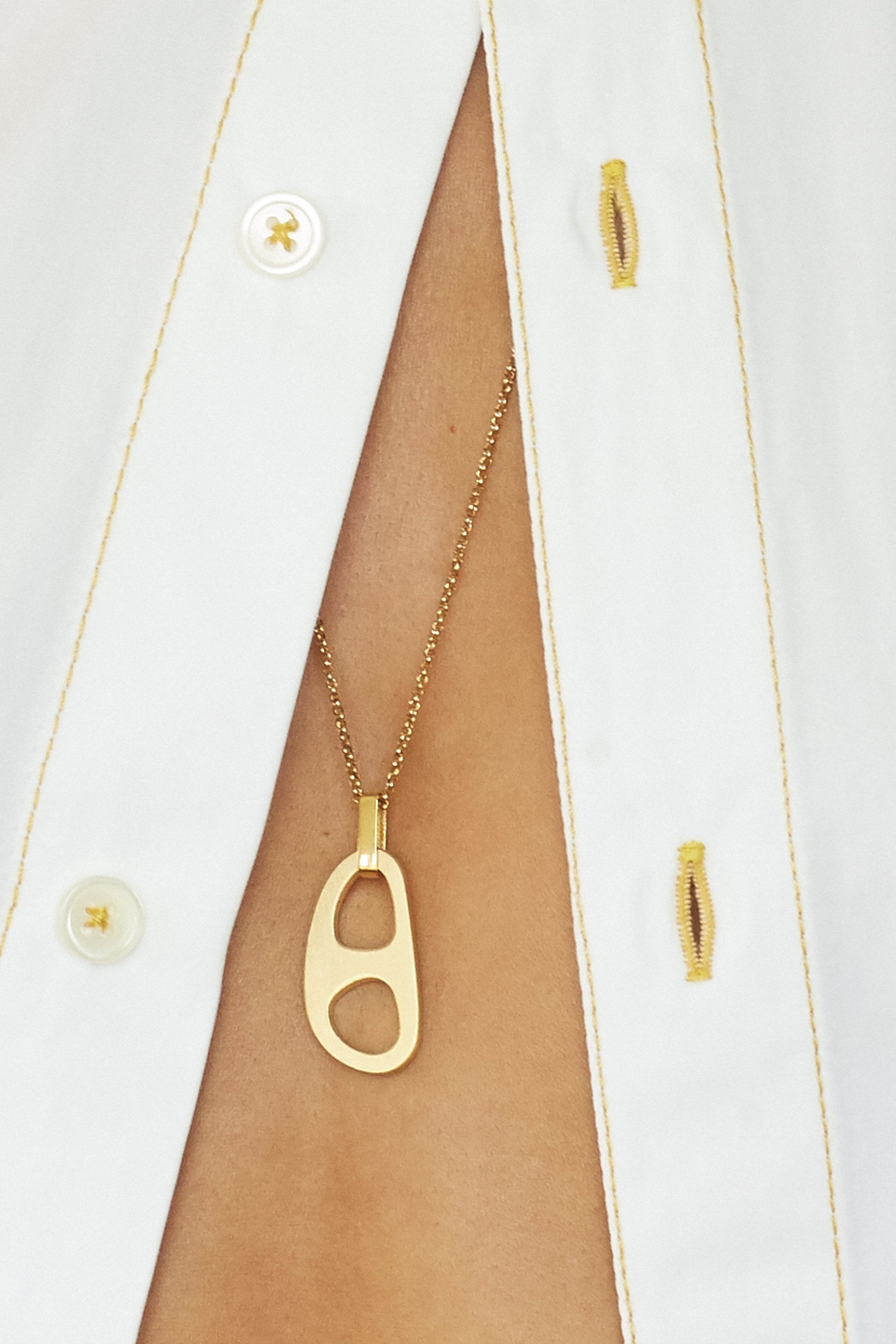 Adjustable Gold Tab Necklace Necklace bagatiba 