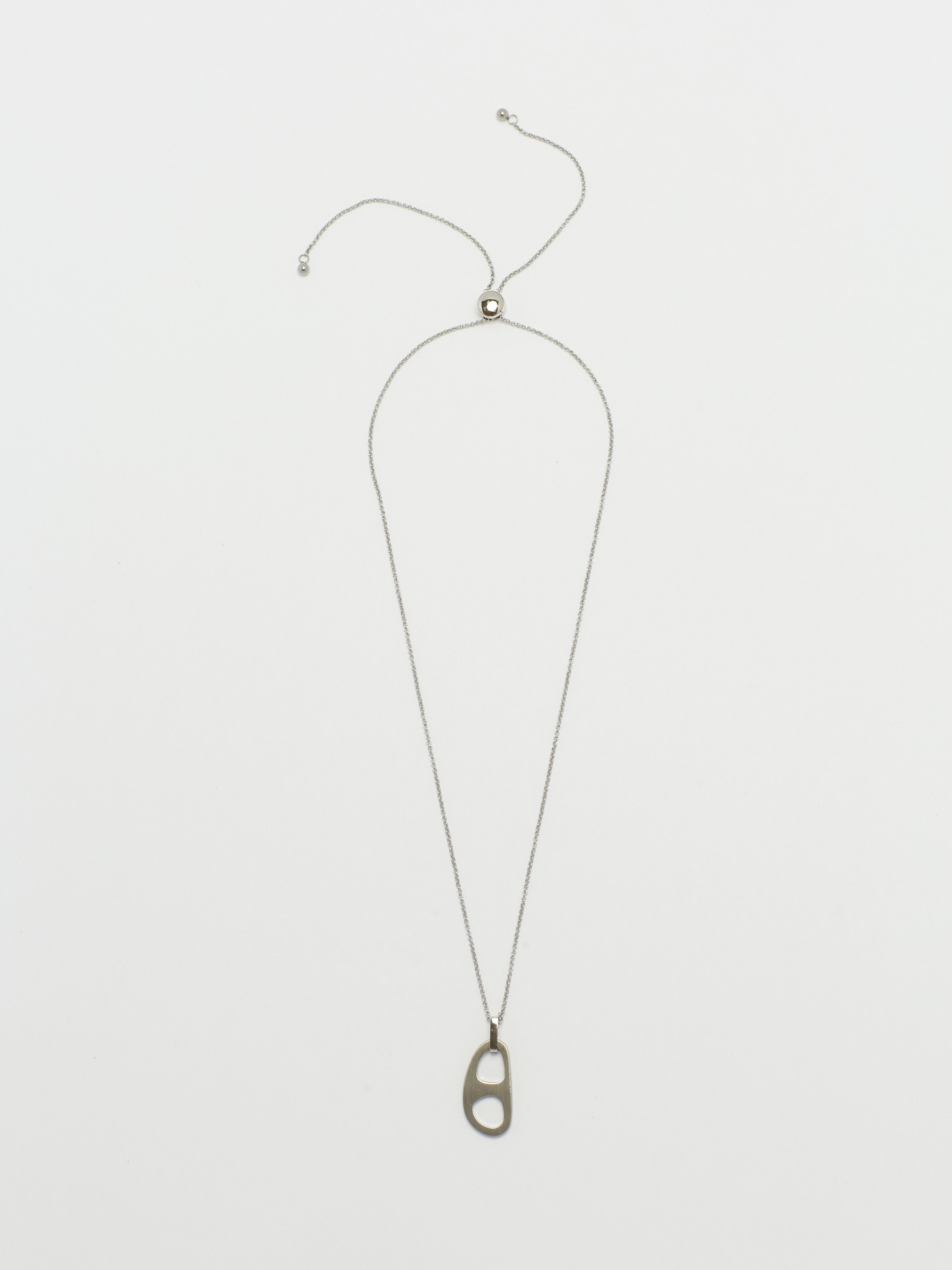 Full view flat lay of Adjustable Silver Tab Necklace Necklace bagatiba 