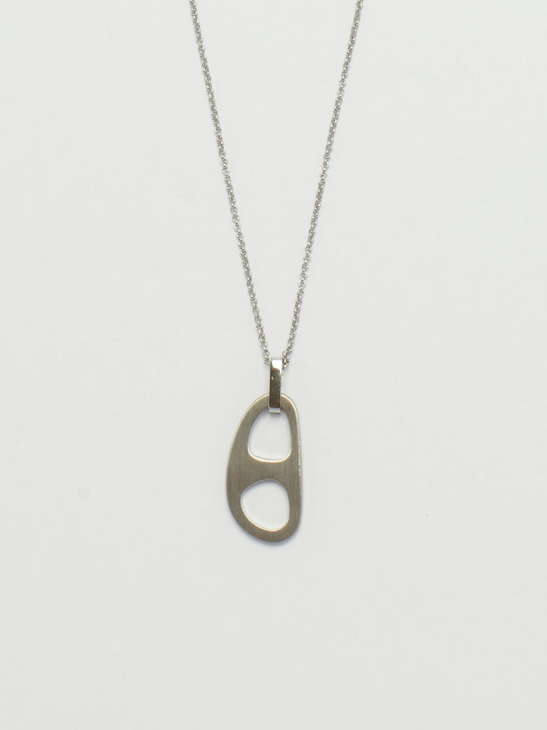 Adjustable Silver Tab Necklace