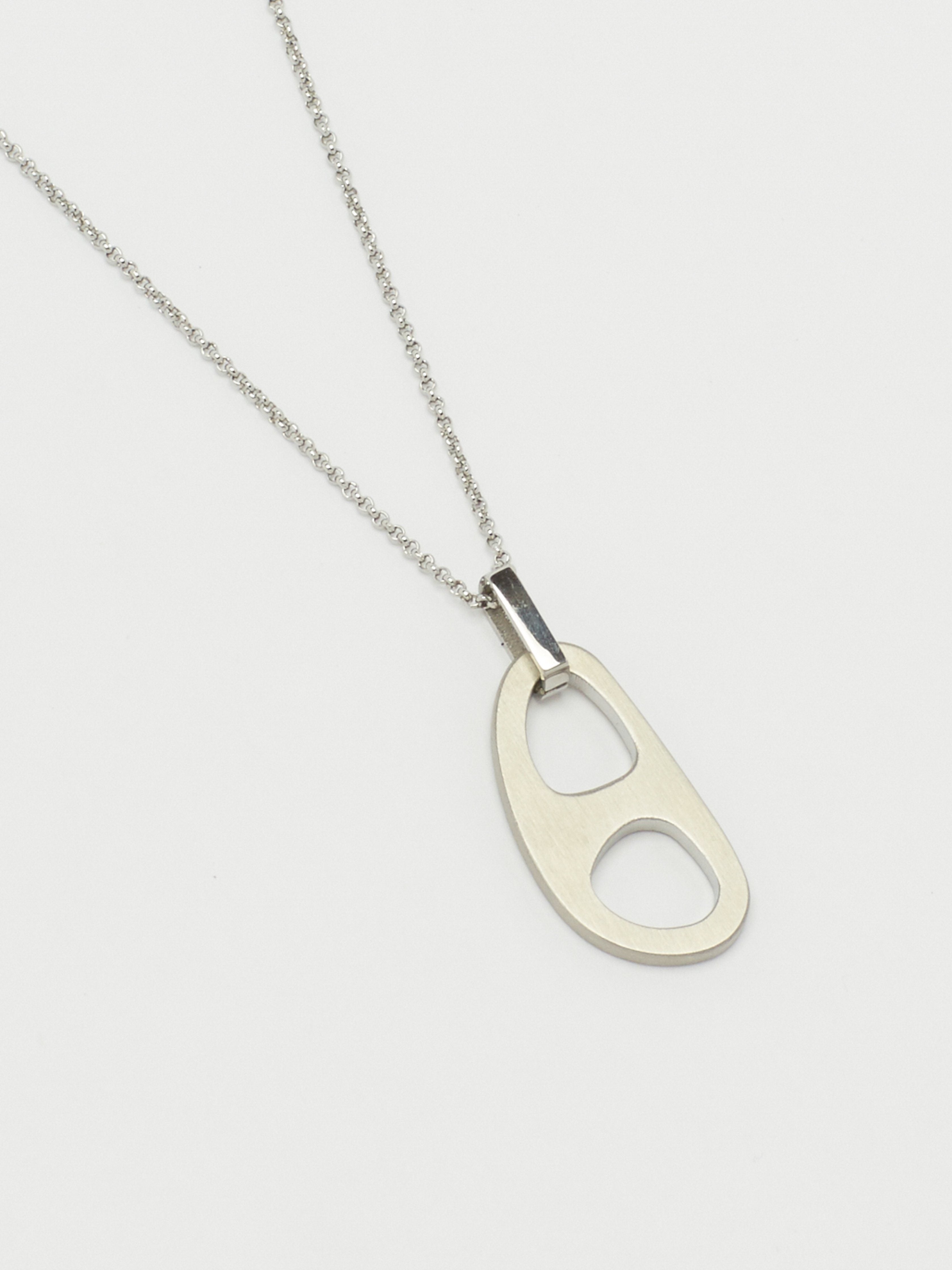 Detail shot of Adjustable Silver Tab Necklace Necklace bagatiba 