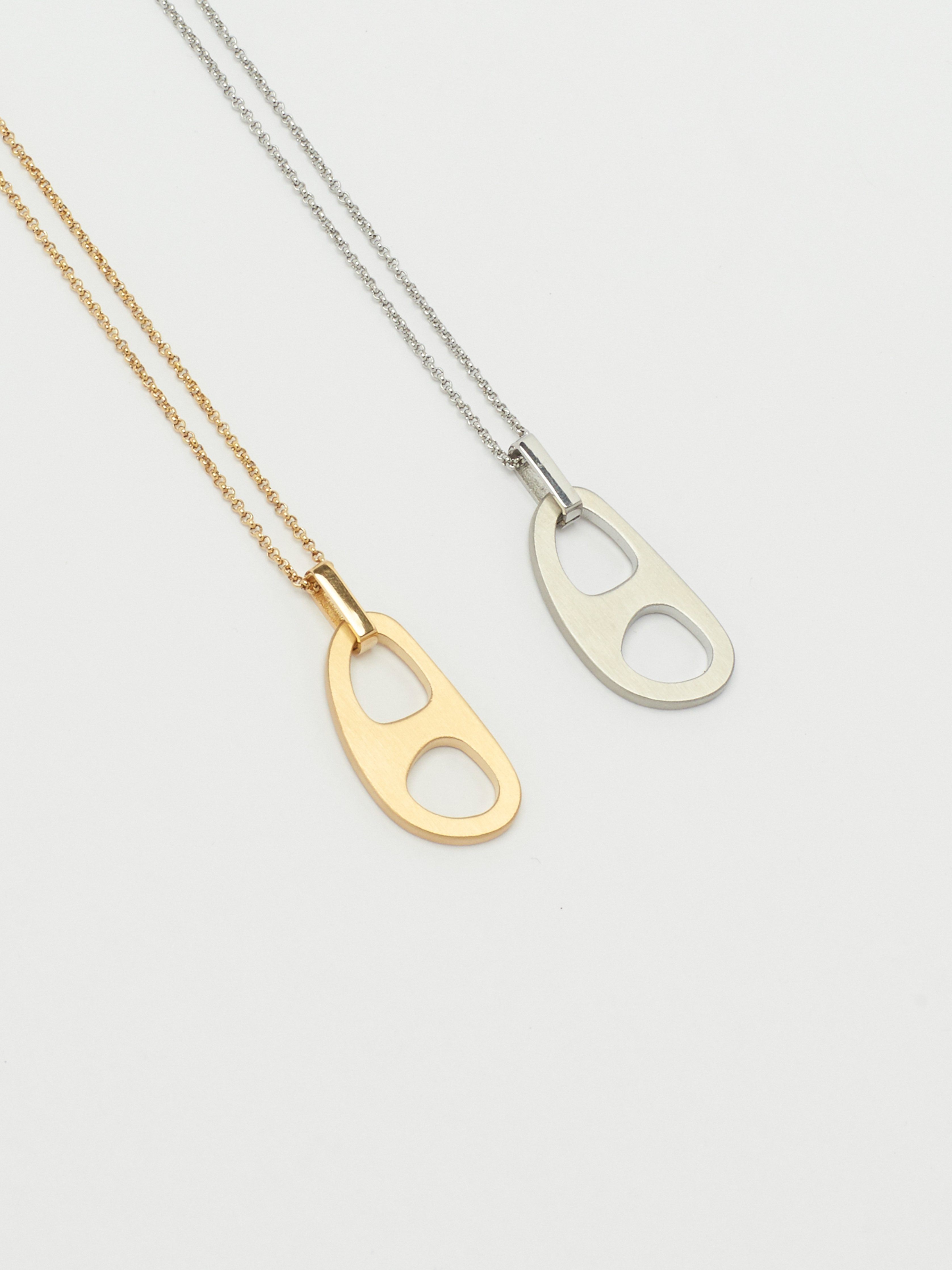 Adjustable Silver Tab Necklace Necklace bagatiba 