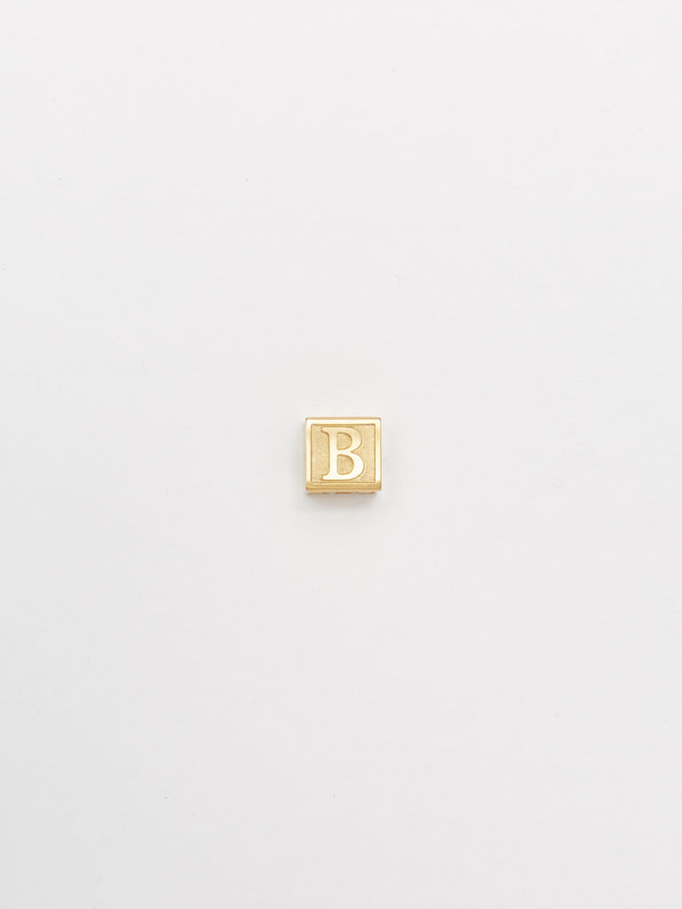 Full view flat lay of "B" Letter Block letter Bagatiba