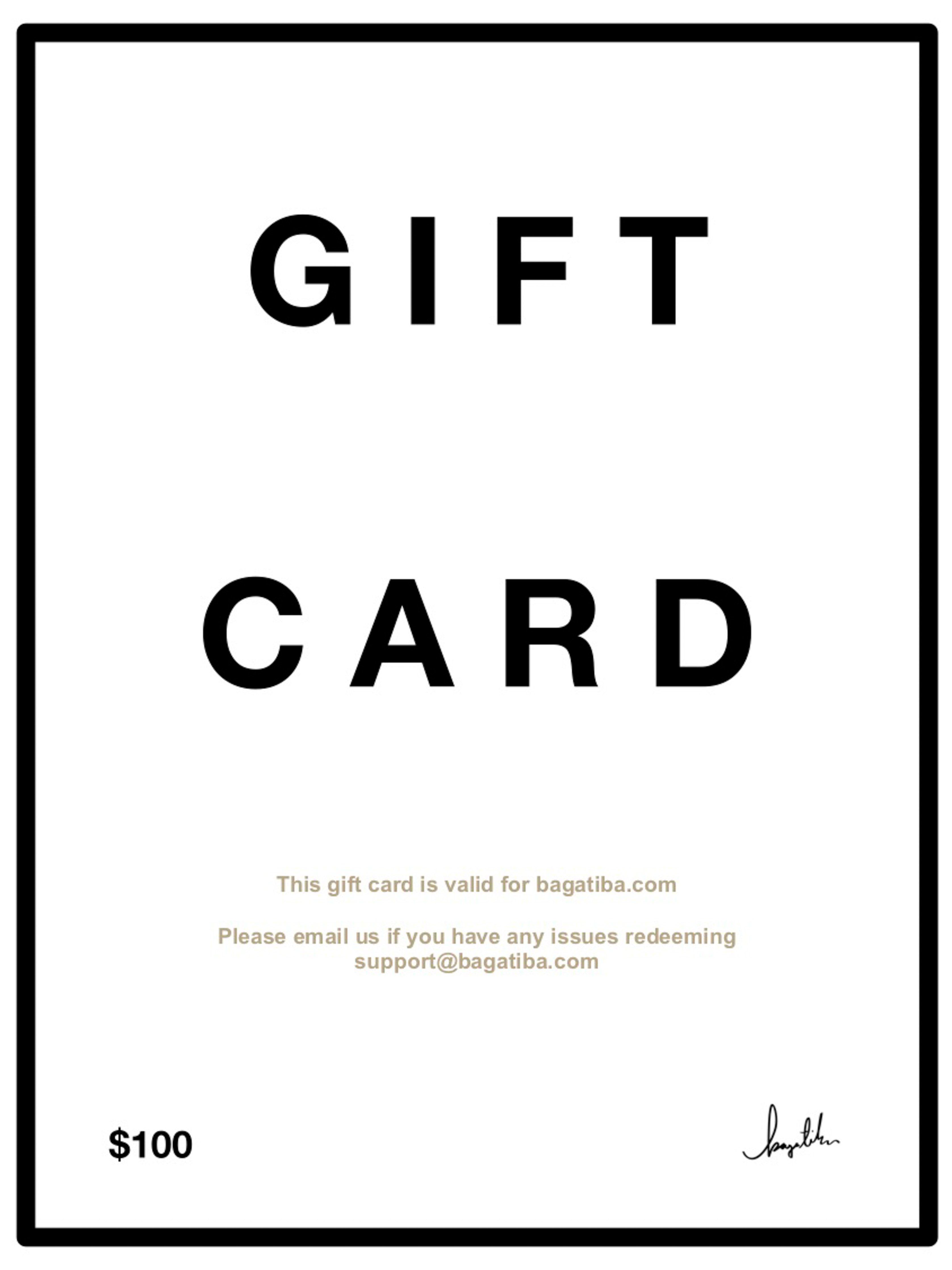 Bagatiba Gift Card Gift Card Bagatiba $100.00 USD 