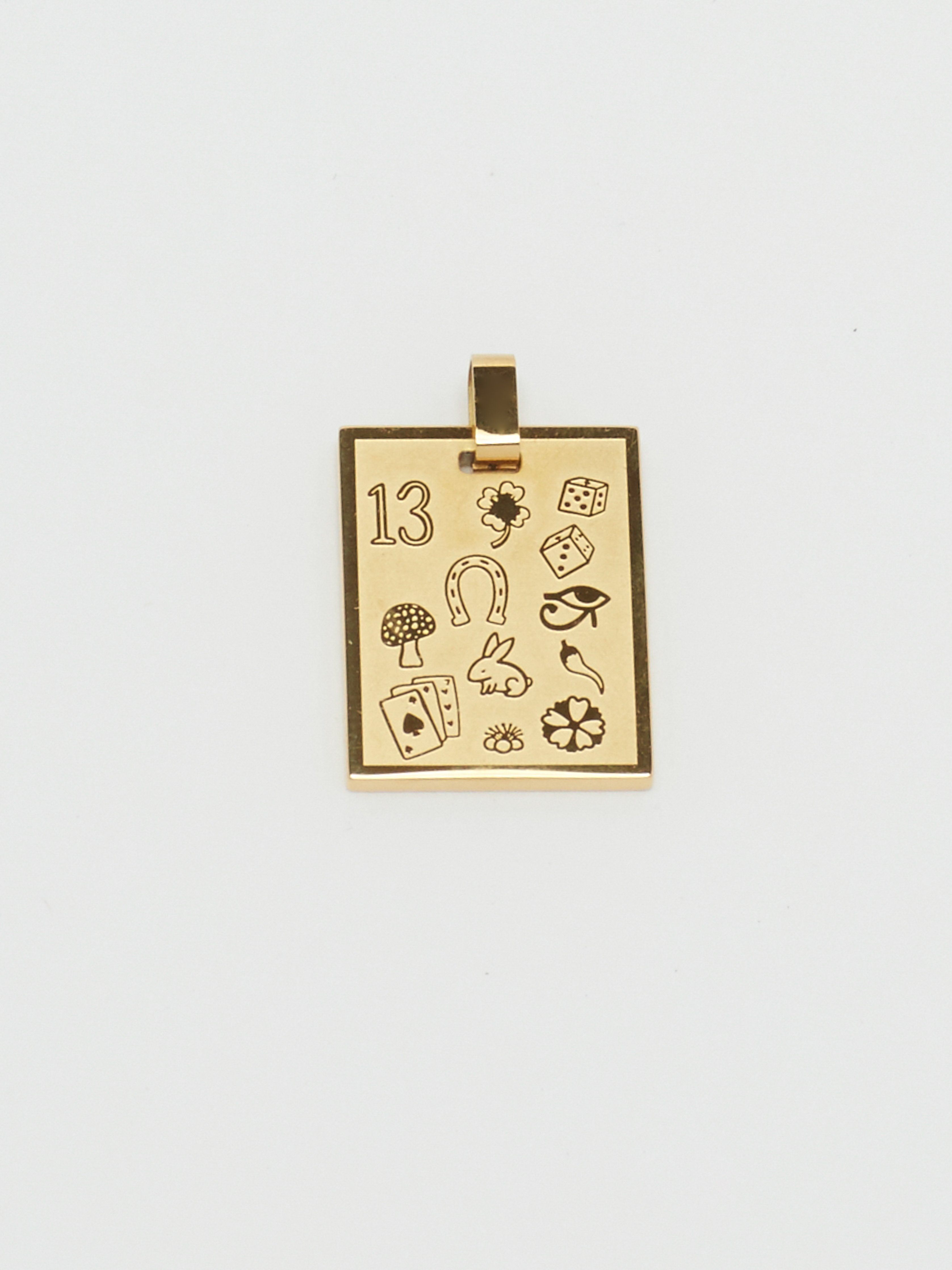 Close view flat lay of Bagatiba Lucky Charm charm Bagatiba 