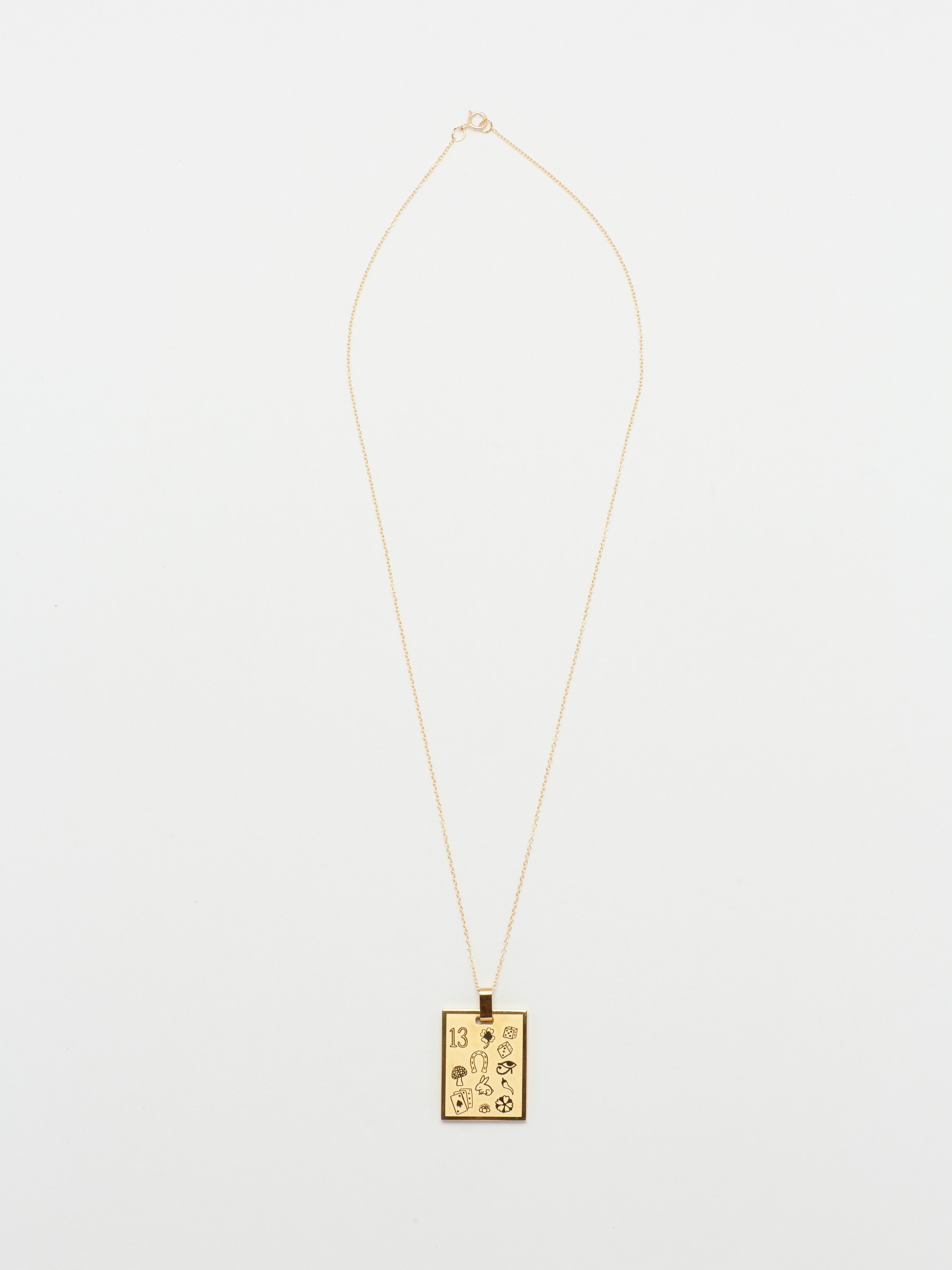 Full view flat lay of Bagatiba Lucky Charm Necklace Bagatiba 